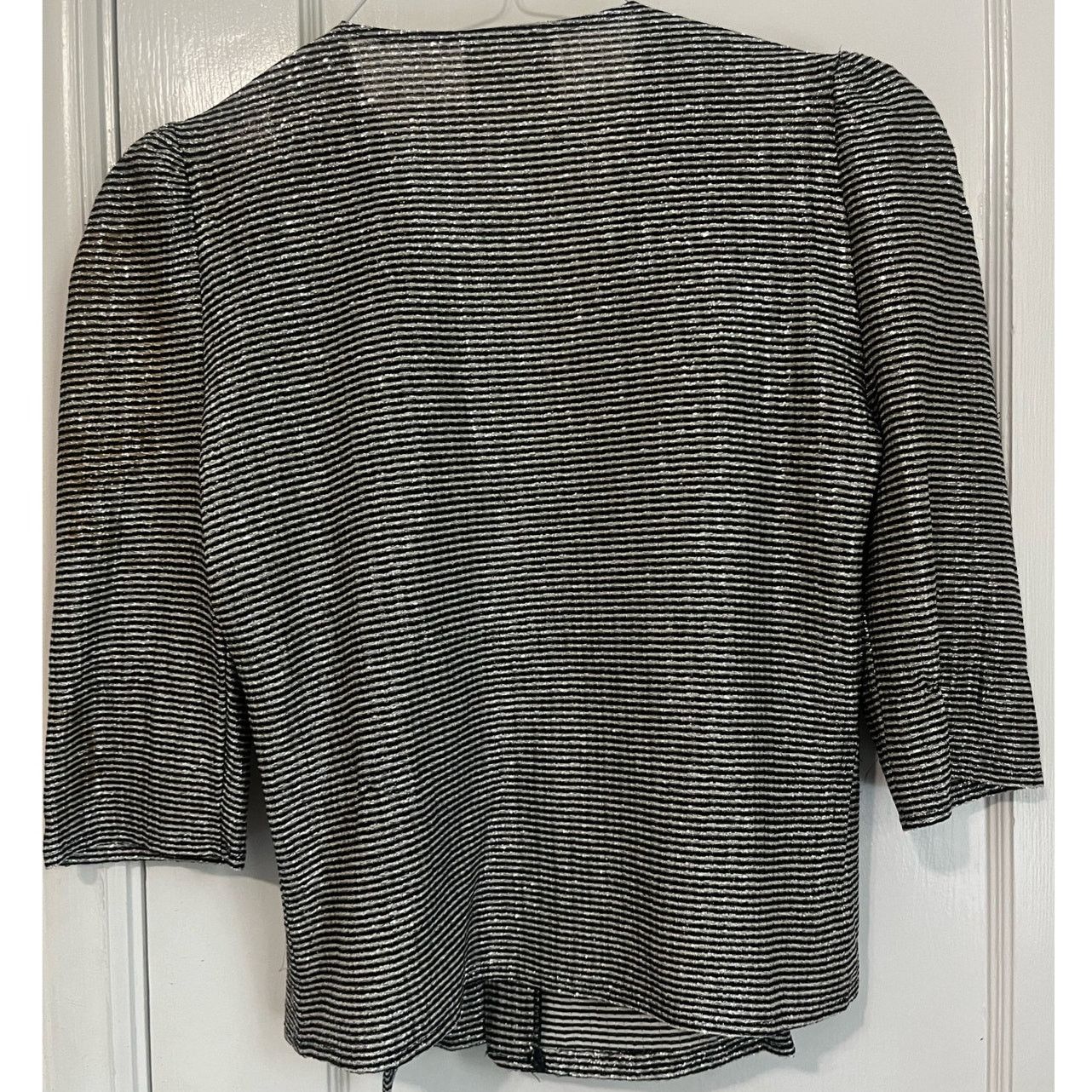 Vintage Vintage 90s California Silver Black Wrap Crop Top Small Med Size M / US 6-8 / IT 42-44 - 2 Thumbnail