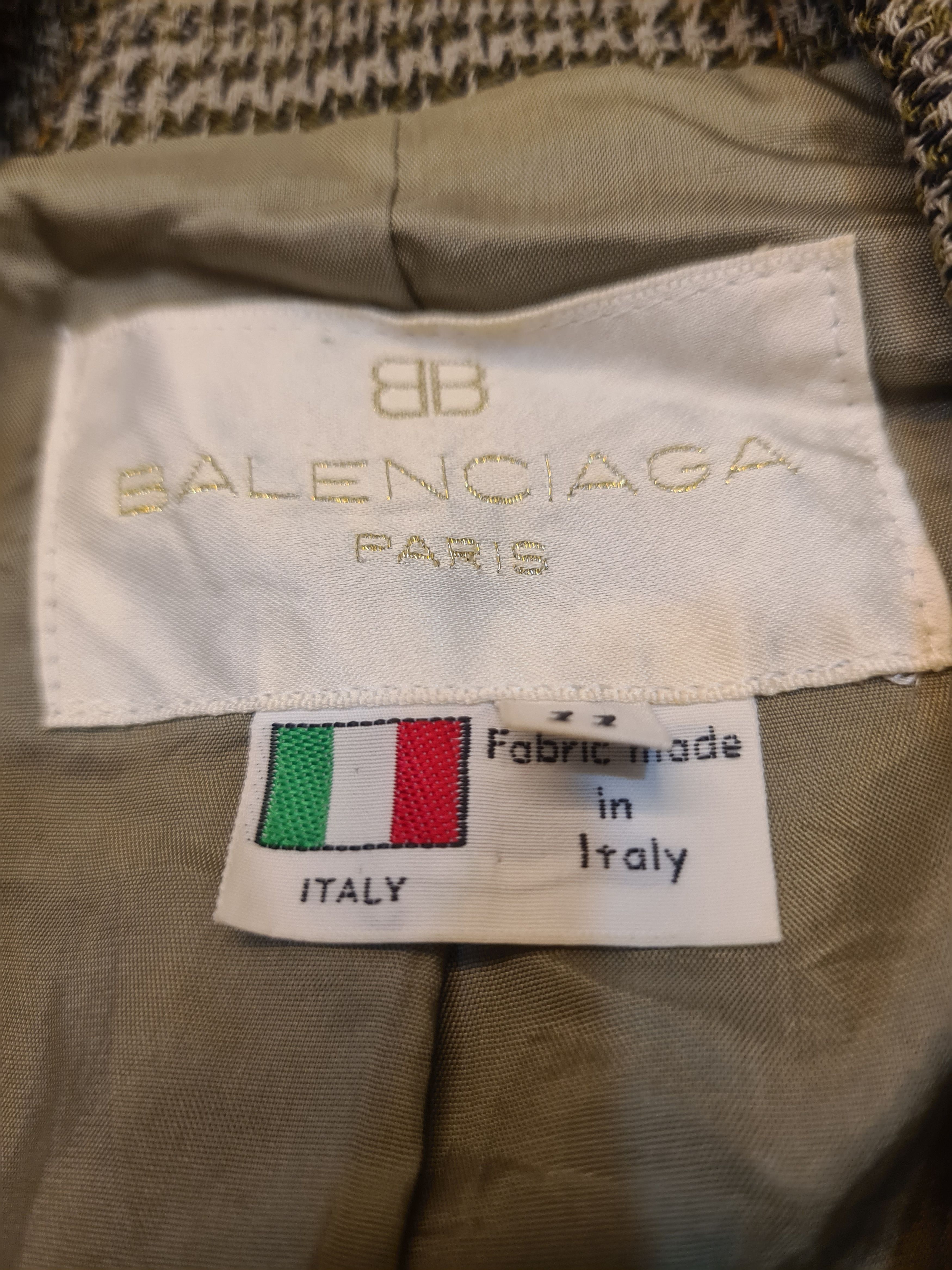 Balenciaga Vintage balanciaga houndstooth wool blazer Size S / US 4 / IT 40 - 5 Thumbnail
