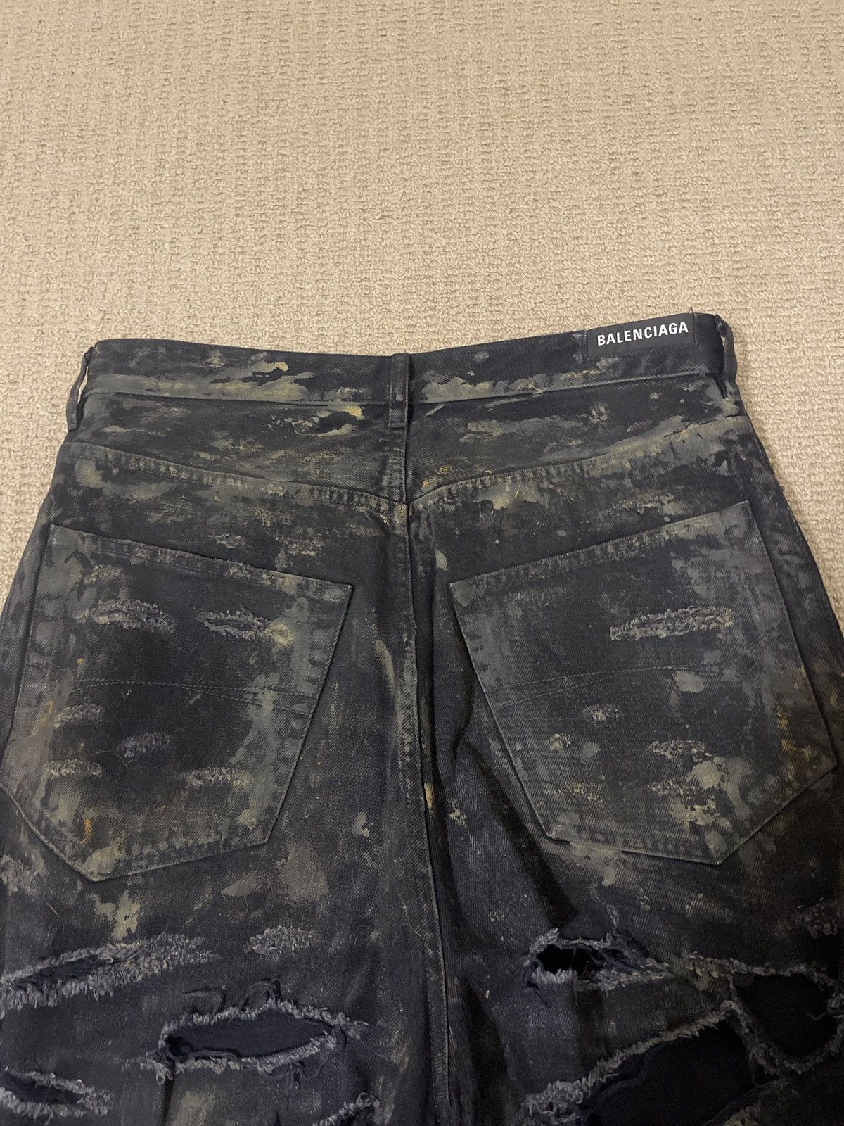 Balenciaga 2024 mud show slashed denim Size US 32 / EU 48 - 4 Thumbnail