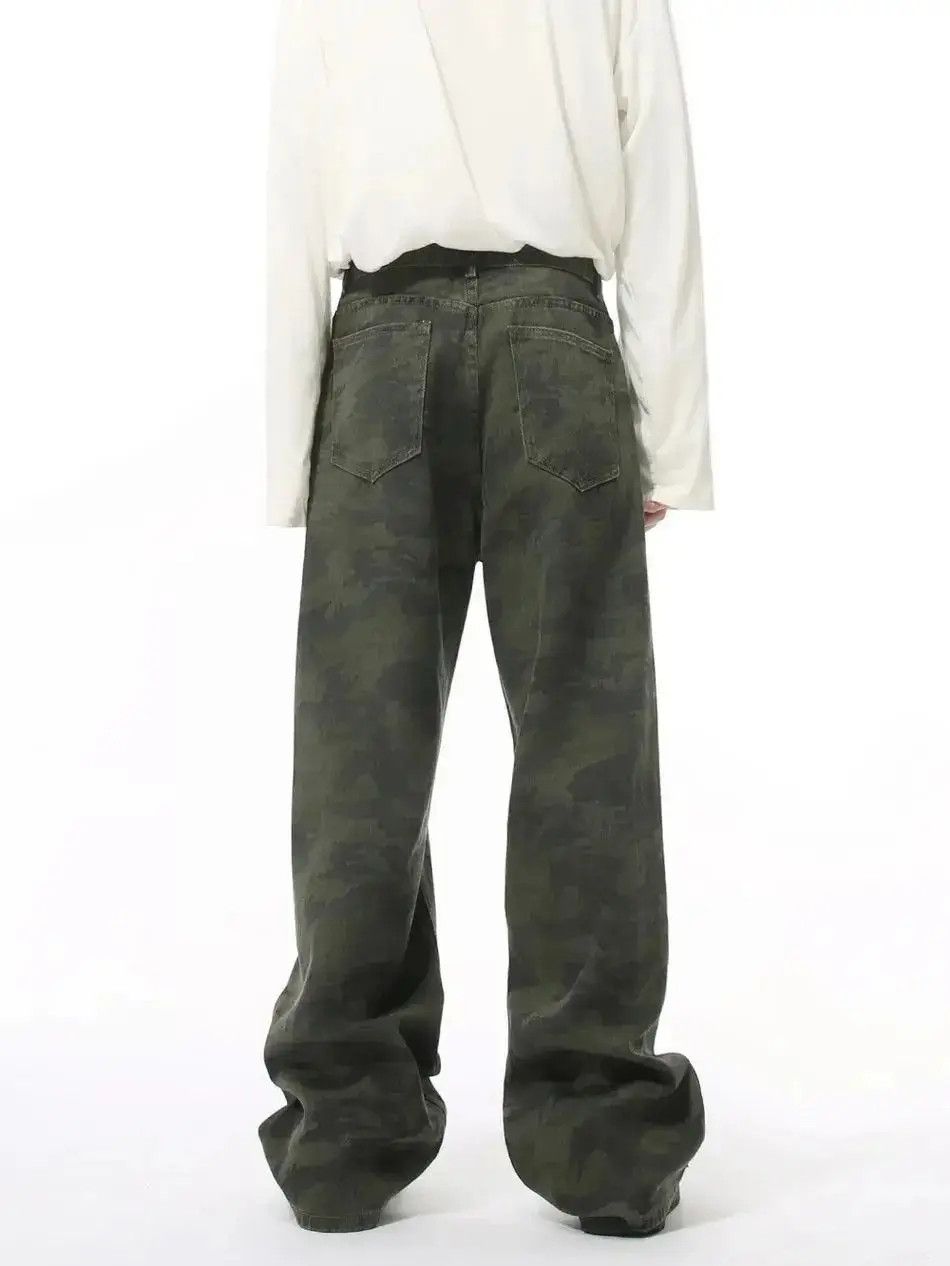 Japanese Brand Retro loose camouflage high street jeans Size US 32 / EU 48 - 3 Thumbnail