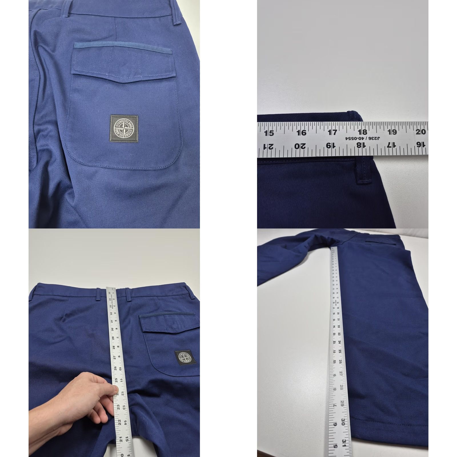 Stone Island Stone Island Chino Pants Mens 34x31 Blue Canvas Logo Italy NWT Straight Pocket Pants Size US 34 / EU 50 - 8 Thumbnail