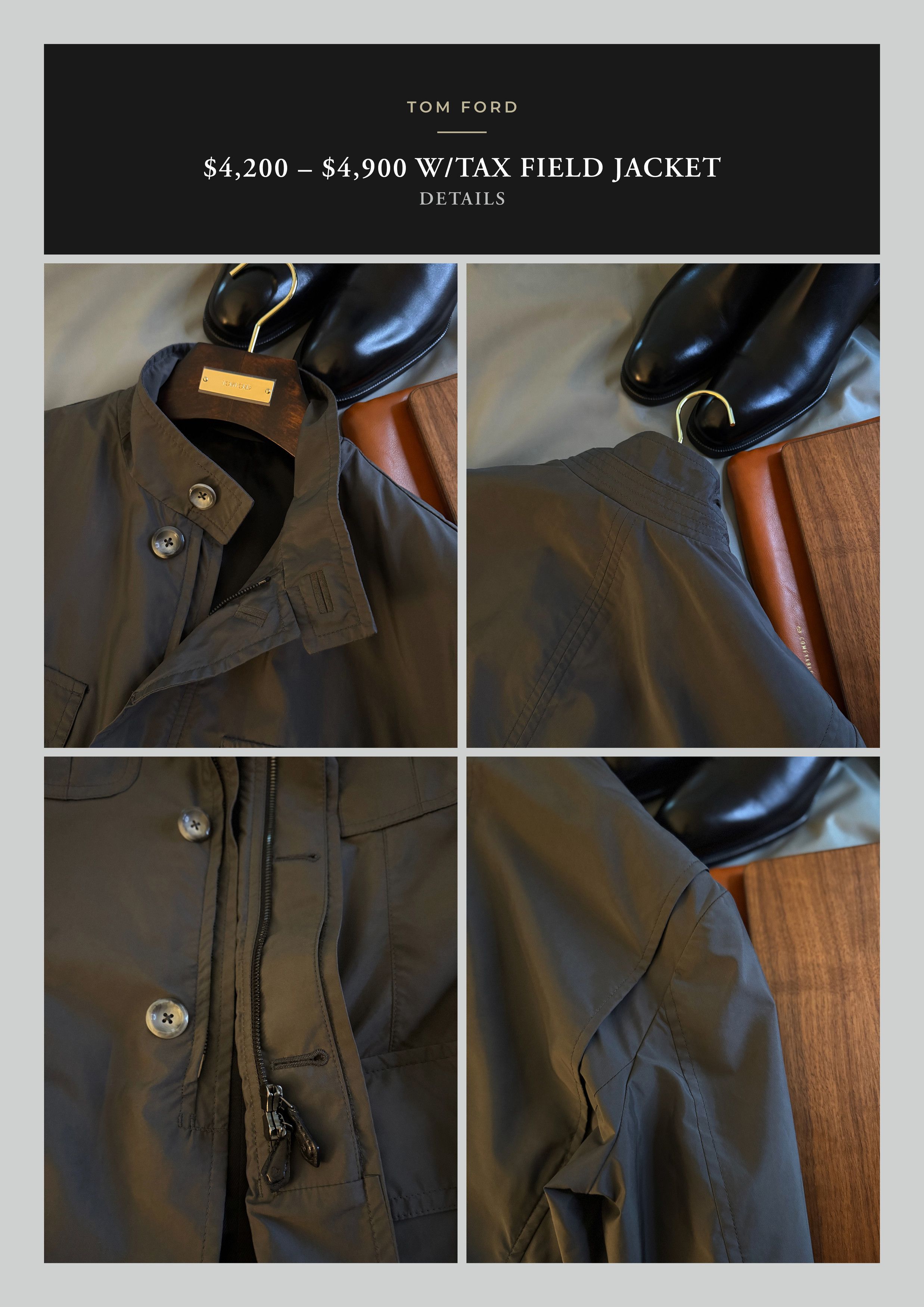 Tom Ford Effortless Cool Rare $4,200 w/tax New TOM FORD Field Jacket Size US M / EU 48-50 / 2 - 22 Thumbnail