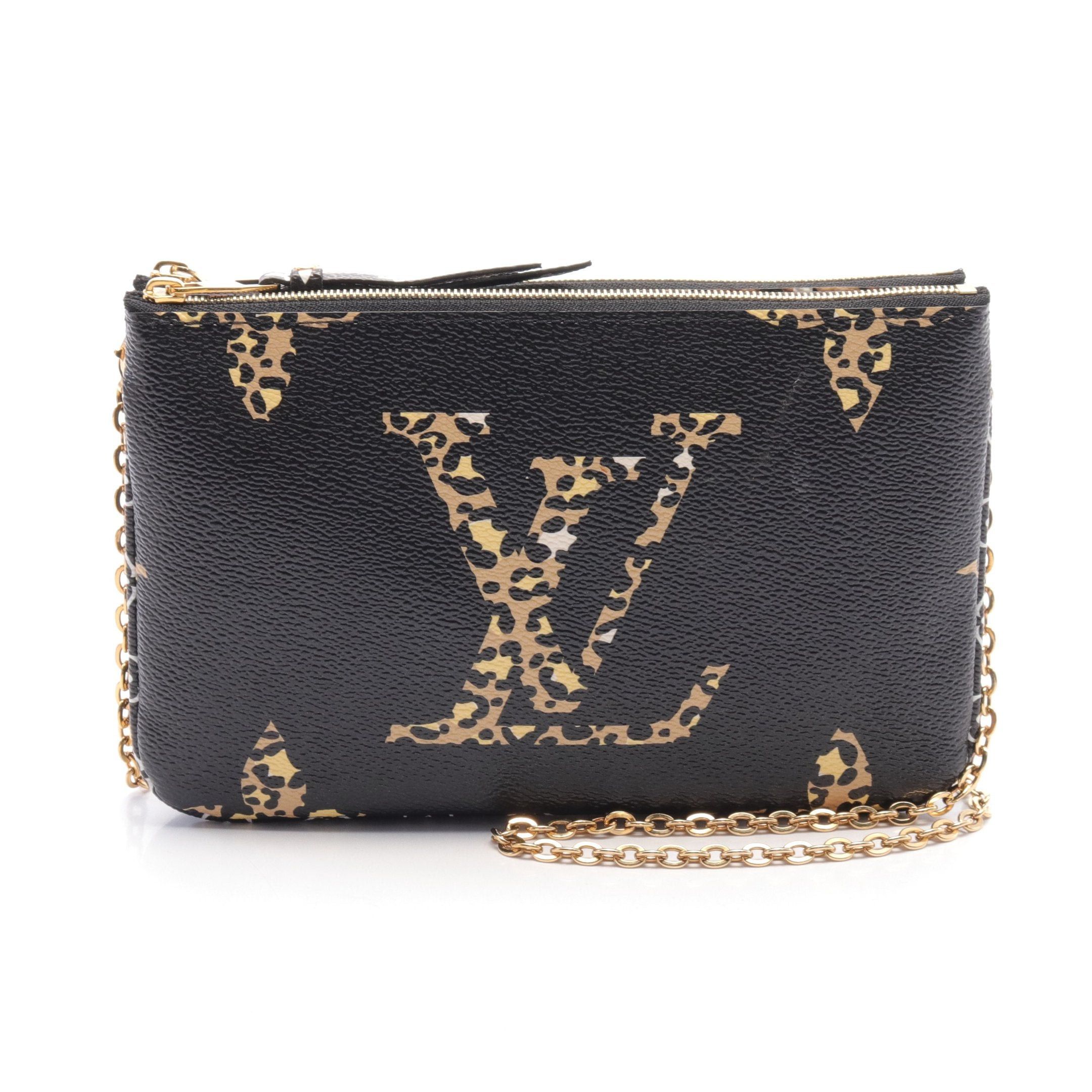 Louis Vuitton Louis Vuitton Pochette Double Zip Giant Monogram Jungle Chain Shoulder Bag Black Multicolor Size ONE SIZE - 1 Thumbnail