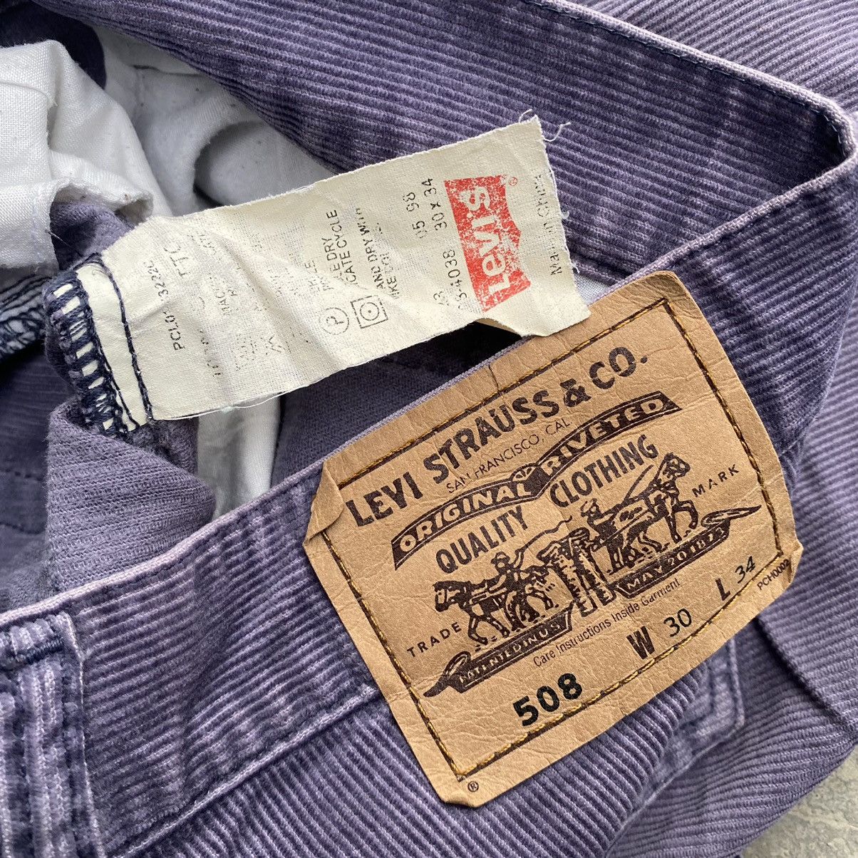 Levi's Vintage Clothing 98’ Lot 508 corduroy jeans LV009 Size US 29 - 8 Thumbnail