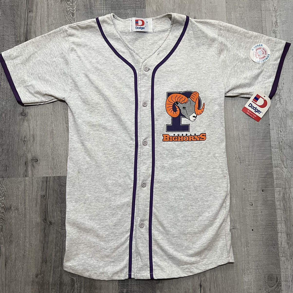 Vintage VTG Dodger Pueblo Bighorns Grey MILB Baseball Jersey NWT Size US S / EU 44-46 / 1 - 1 Thumbnail