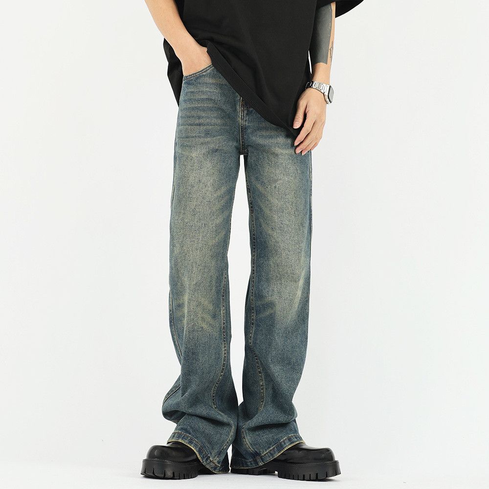 Japanese Brand × Jean Washed distressed vintage cleanfit loose jeans for men Size US 32 / EU 48 - 3 Thumbnail
