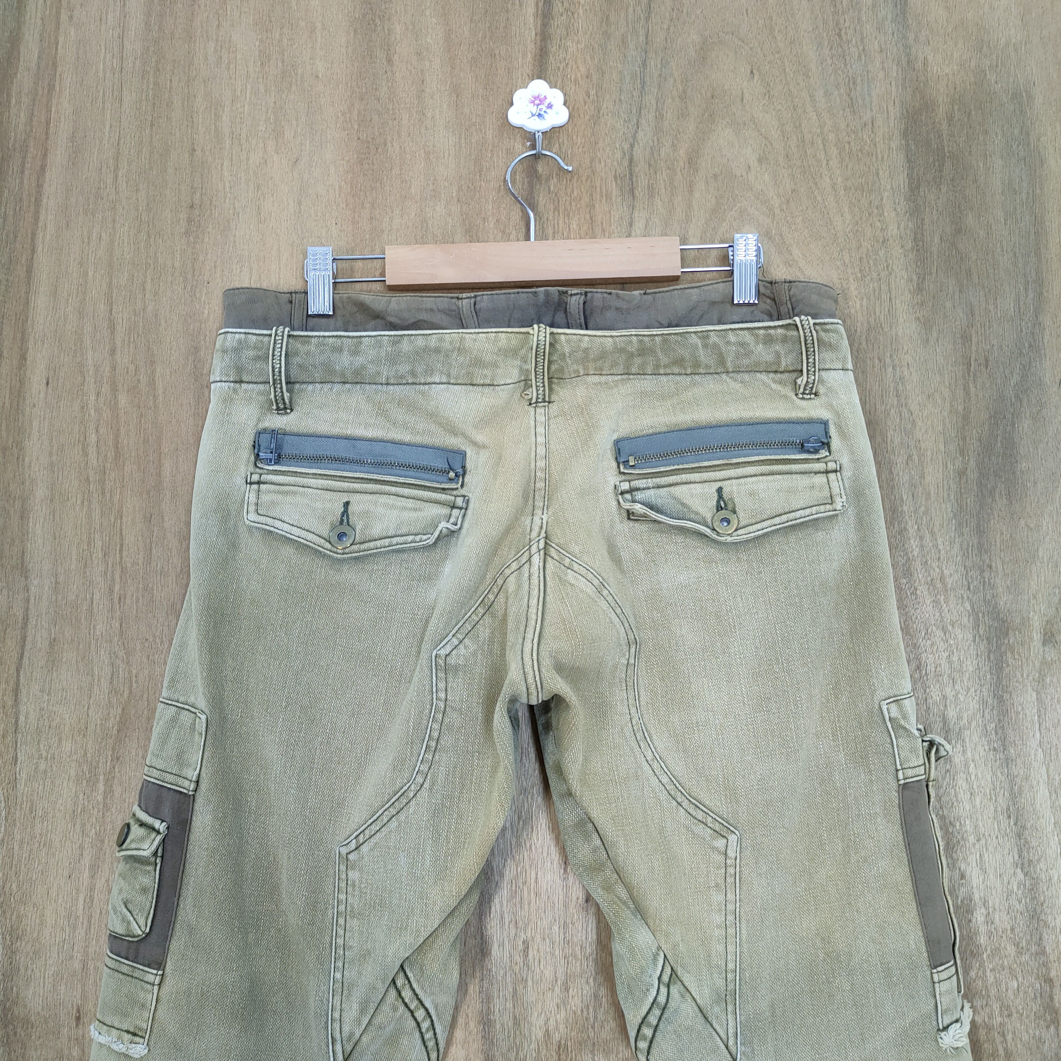 Japanese Brand × Vintage SICK💥 VINTAGE DOUBLE WAIST BONDAGE CARGO PANTS Size US 32 / EU 48 - 10 Thumbnail