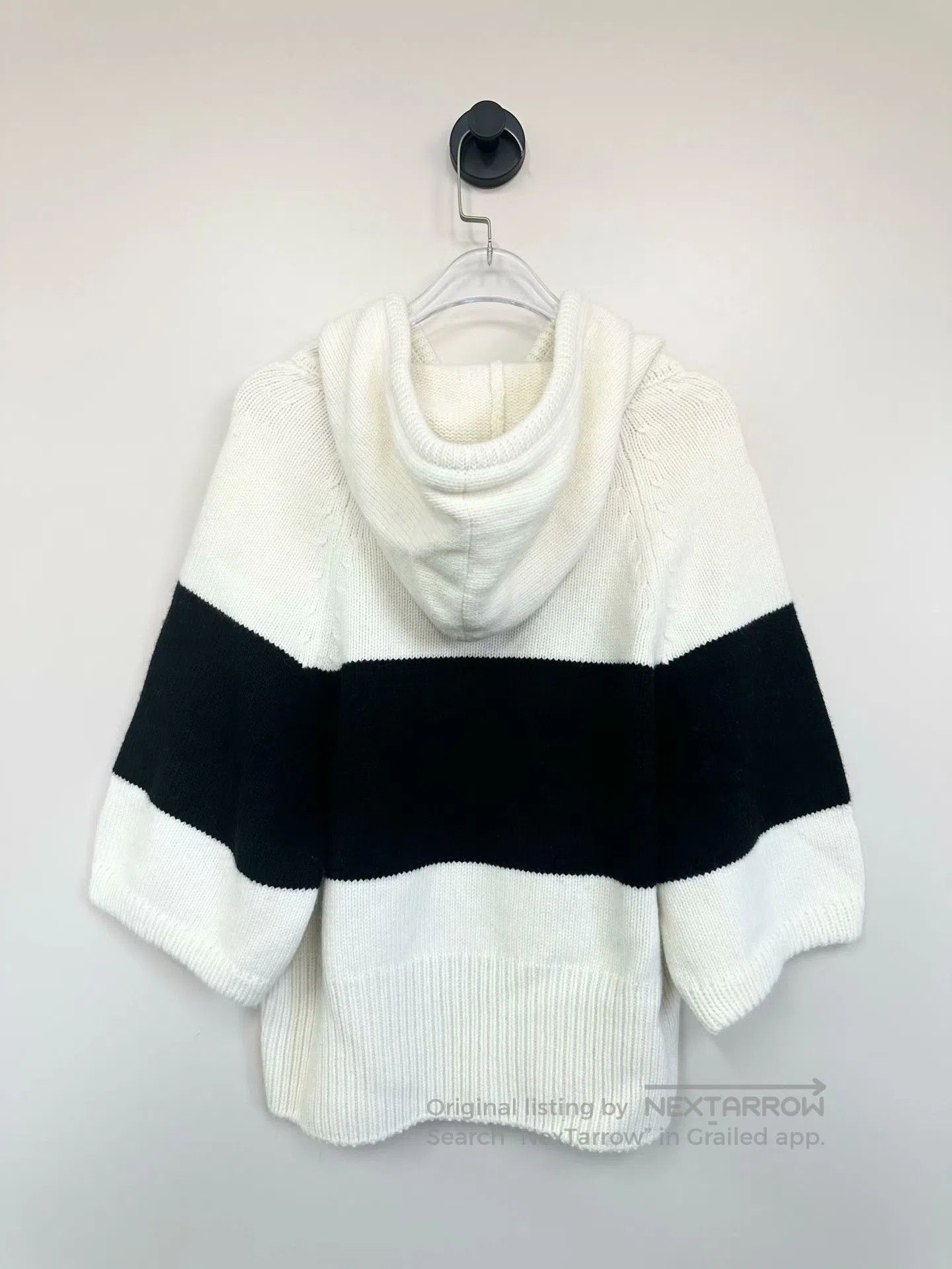Dior Dior Black and White Color Block Hooded Knit Short Sleeve| Size M / US 6-8 / IT 42-44 - 2 Thumbnail