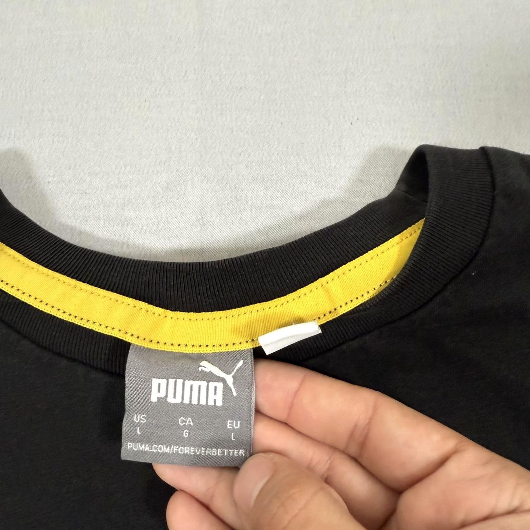 Puma Puma Shirt Mens Large Black Porsche 911 Turbo Car Tee Racing Stretch Cotton Size US L / EU 52-54 / 3 - 7 Thumbnail