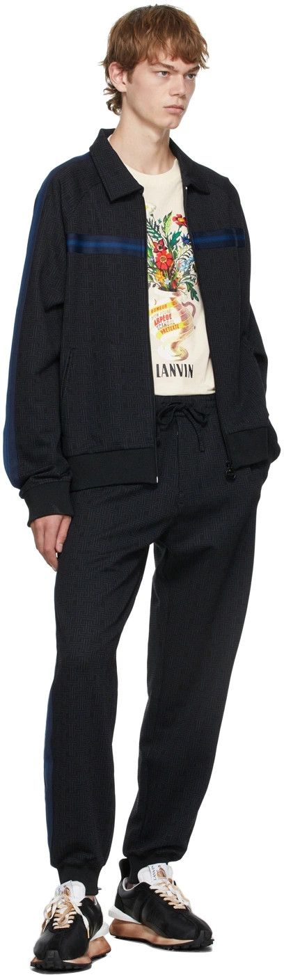 Lanvin o1y0225 Logo Crewneck T-Shirt in Ivory Size US S / EU 44-46 / 1 - 4 Thumbnail