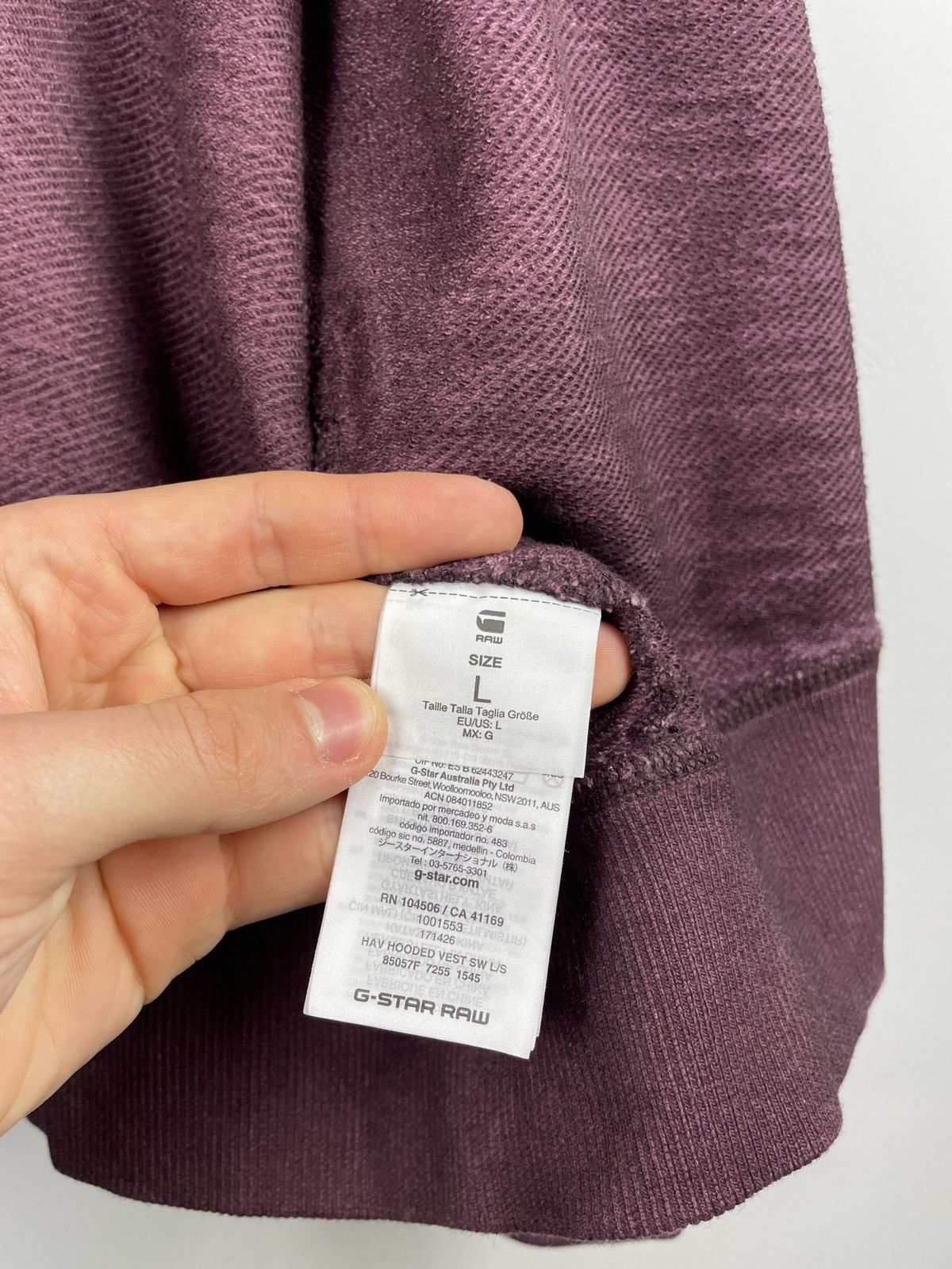G-Star × Vintage G Star Raw Hav Hooded Vest Sweat Zip Hoodie Garment Dye Size US L / EU 52-54 / 3 - 11 Thumbnail