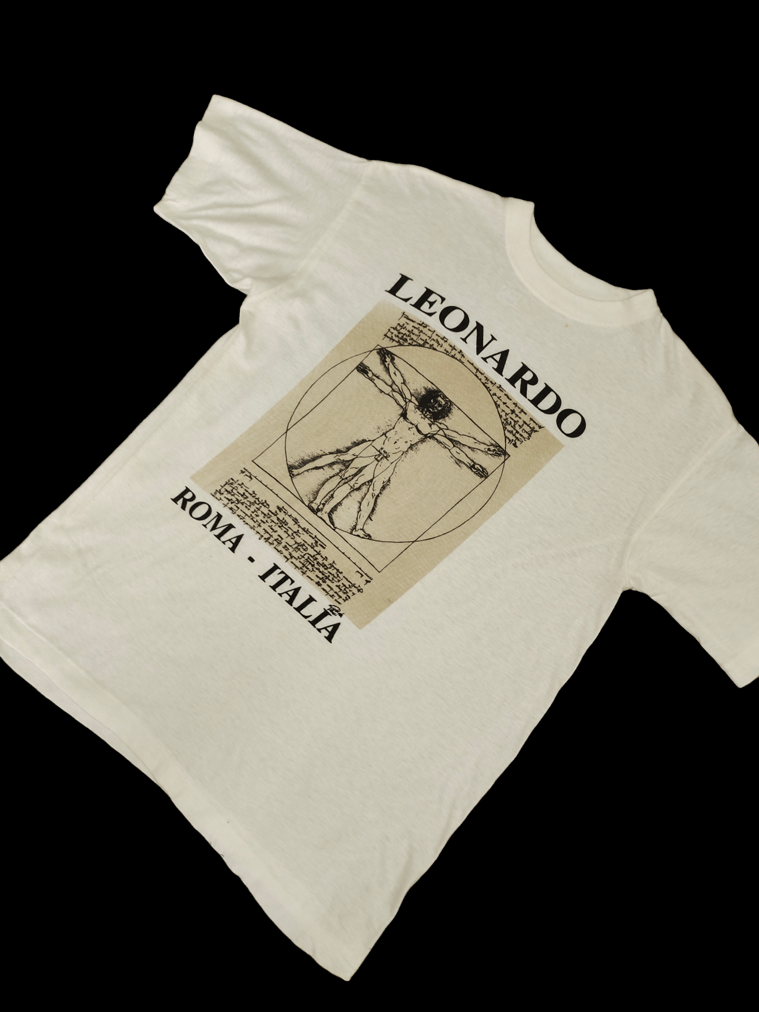 Leonard Paris 1990s Vitruvian Man By Leonardo Da Vinci artwork T-Shirt Size US M / EU 48-50 / 2 - 1 Thumbnail