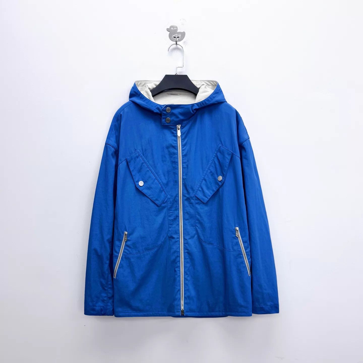 Hermes Hermes Rare Blue Tech Fabric Hooded Jacket 48 EU Size US M / EU 48-50 / 2 - 1 Thumbnail