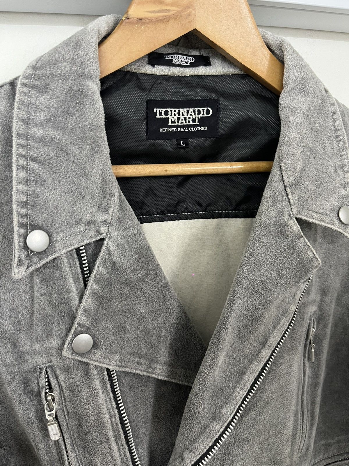 If Six Was Nine Vintage Tornado Mart Suede Biker Jacket Size US L / EU 52-54 / 3 - 5 Thumbnail