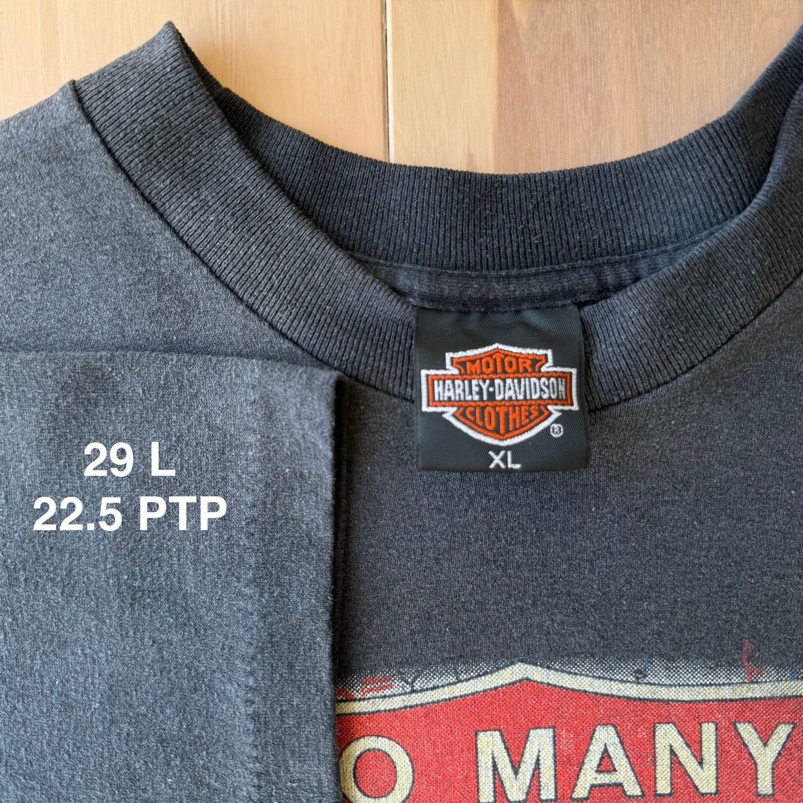 Harley Davidson × Vintage Vintage Harley Davidson Shirt XL Black 90s Biker So Many Size US XL / EU 56 / 4 - 5 Thumbnail