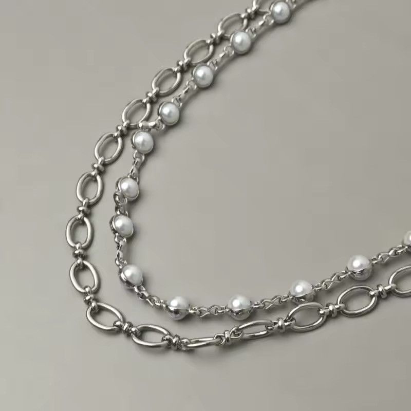 Japanese Brand × Jewelry Guitar Pick Metal Pearl Double-deck Pants Chain Size ONE SIZE - 6 Thumbnail