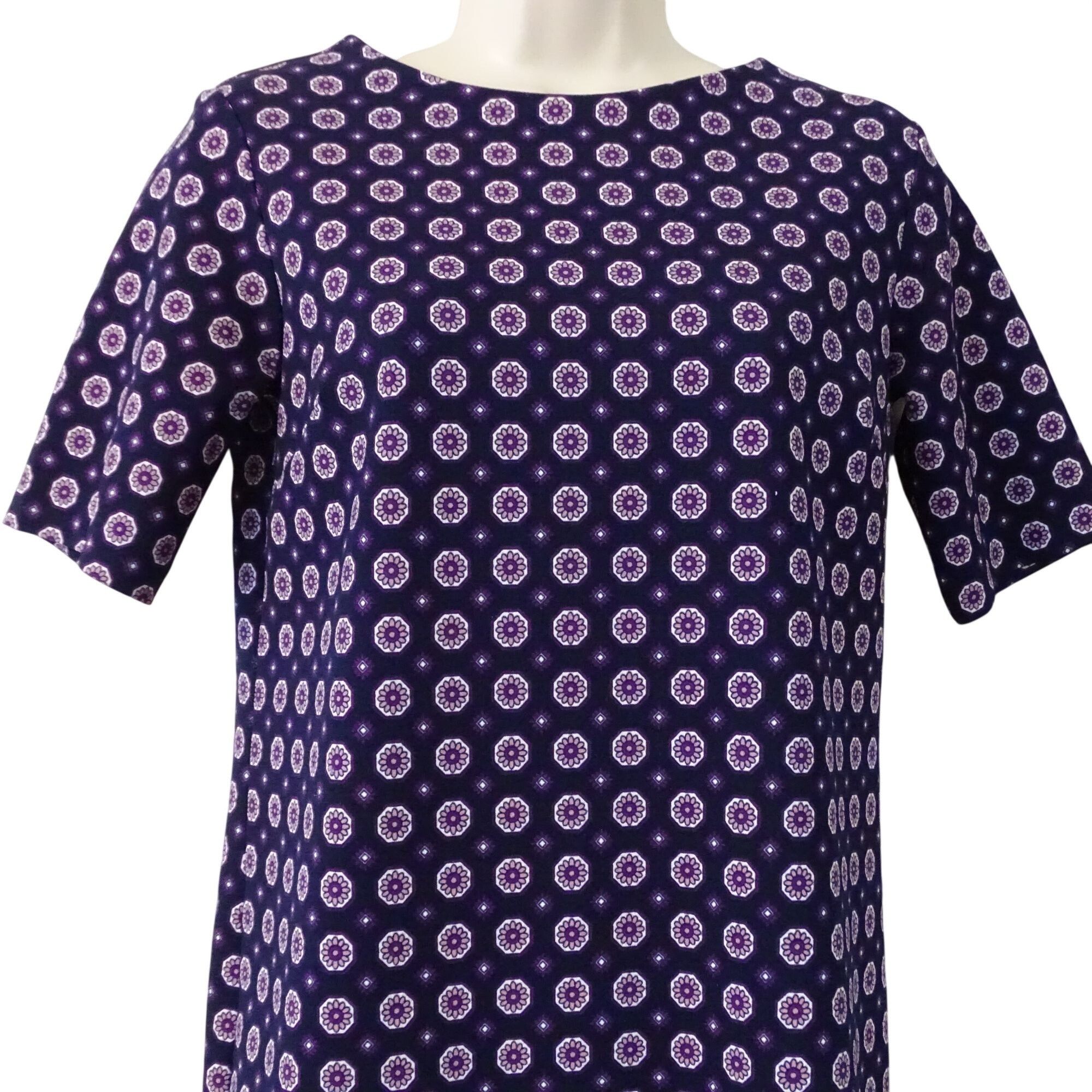 Banana Republic Banana Republic Floral Geometric Short Sleeve Mini Dress 0P Size XS / US 0-2 / IT 36-38 - 3 Thumbnail