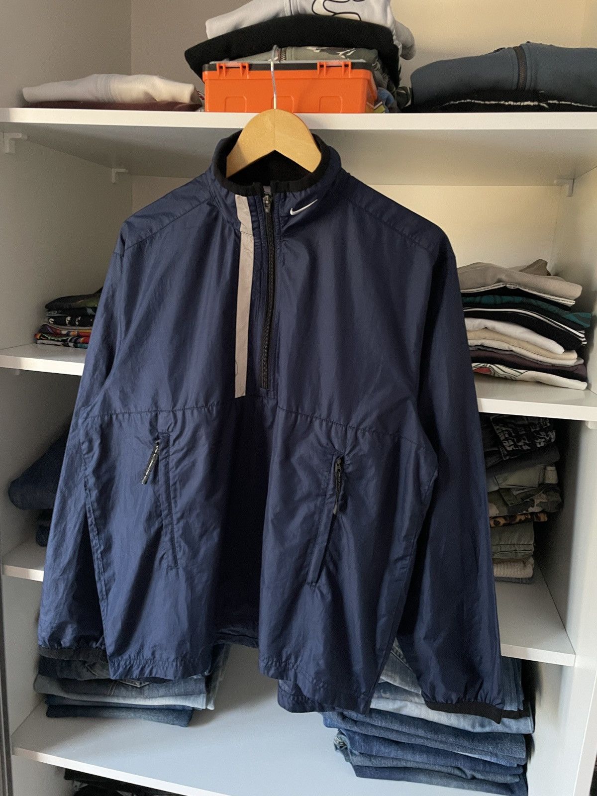 Nike Nike Vintage 1/3 Half Zip Nylon Track Jacket Drill Suit 90s Size US S / EU 44-46 / 1 - 2 Thumbnail