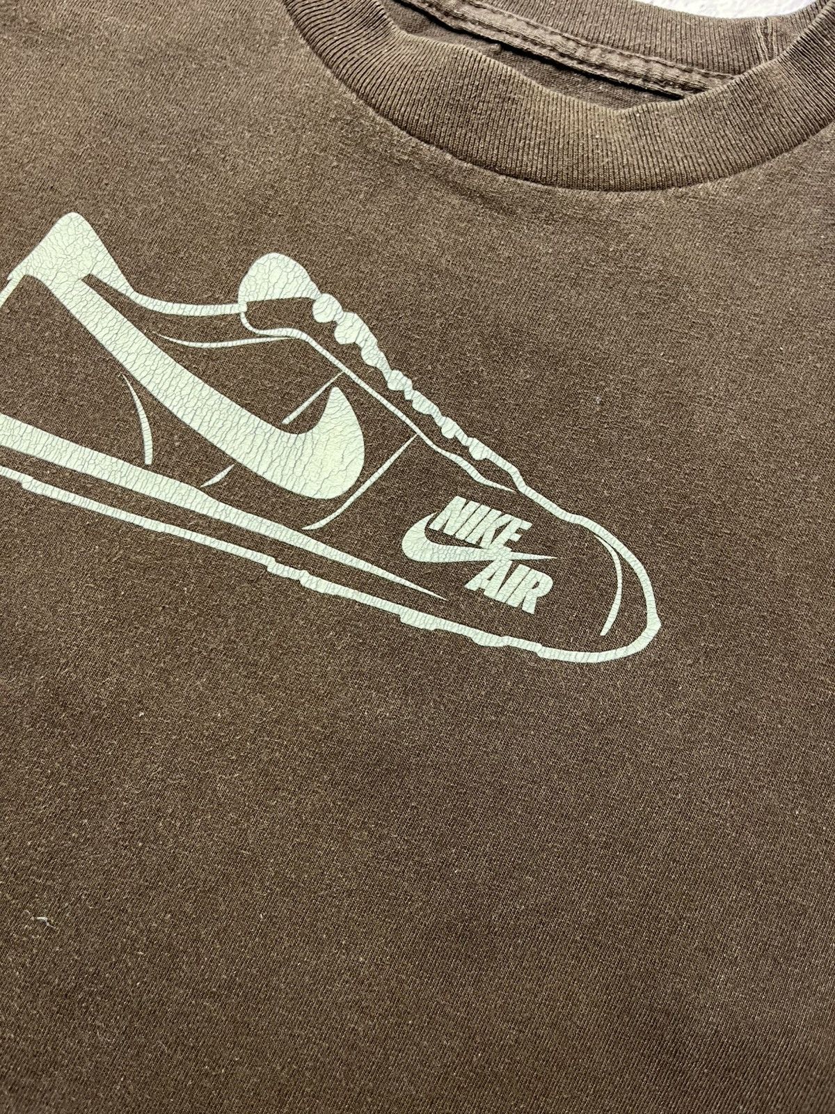 Nike Vintage Nike Brown T Shirt Cortez Big Logo Y2K Streetwear Size US M / EU 48-50 / 2 - 11 Thumbnail