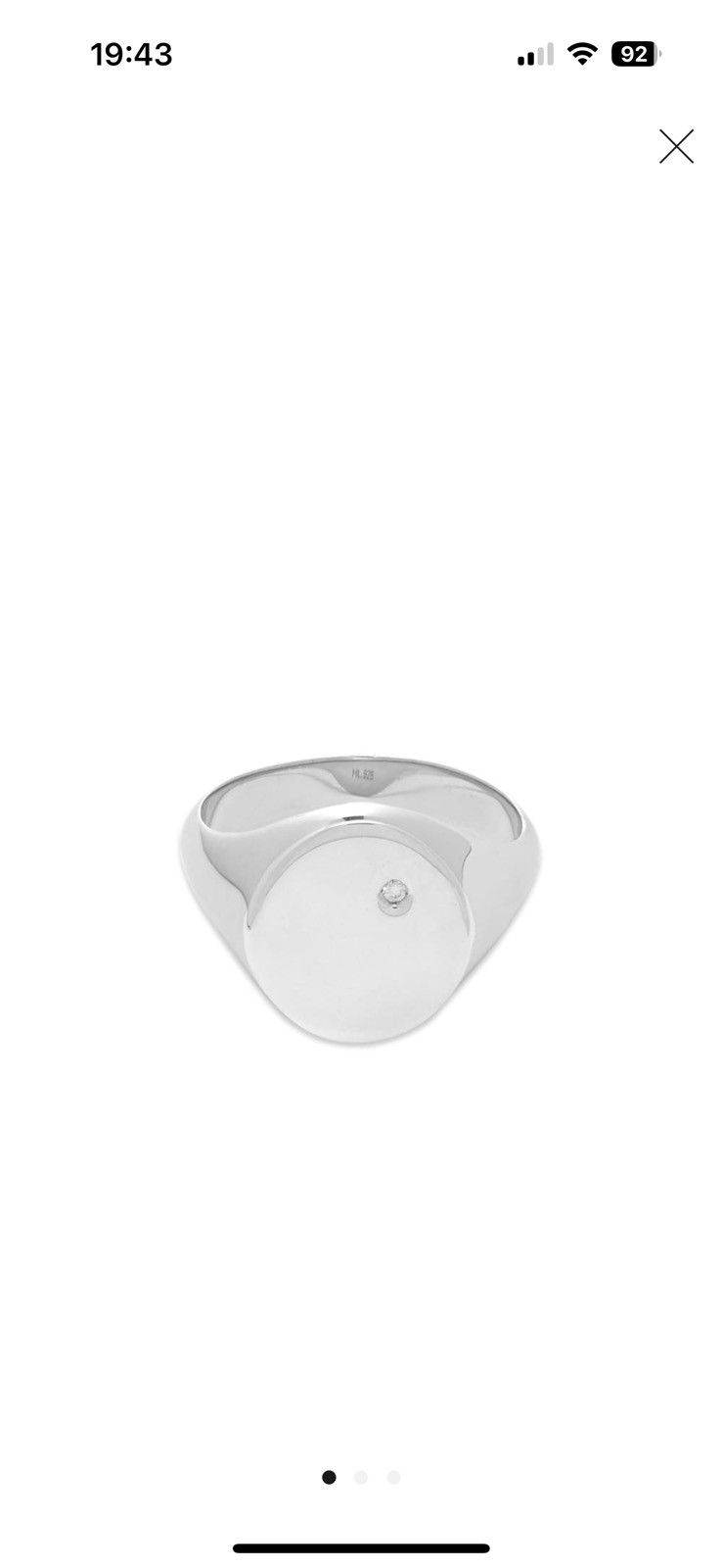 image of 925 Silver Hatton Labs Signet Ring - U in Silver, Men's