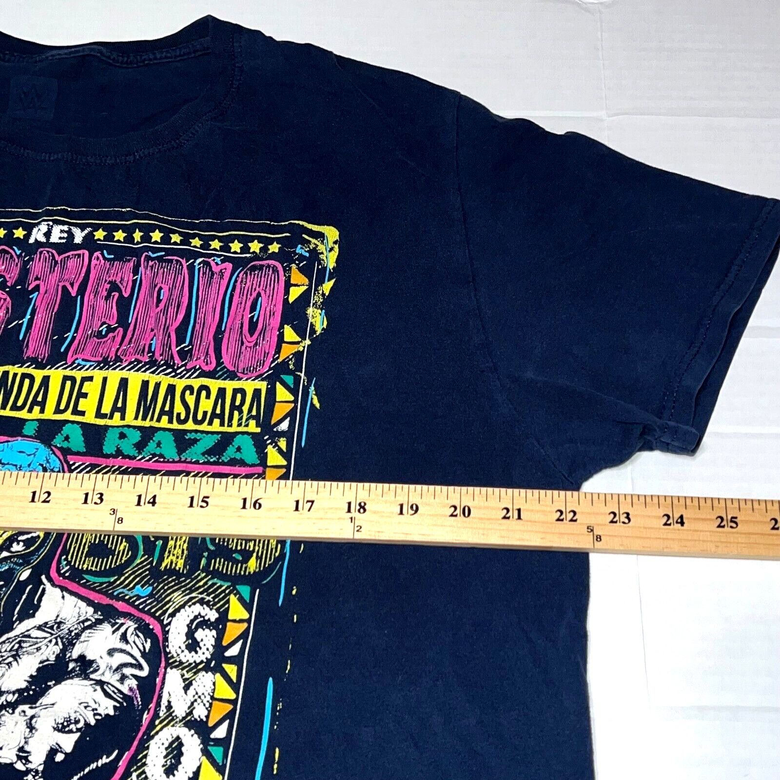 WWE Rey Mysterio WWE Men's Large Lucha Libre T-Shirt Blue Size US L / EU 52-54 / 3 - 5 Thumbnail