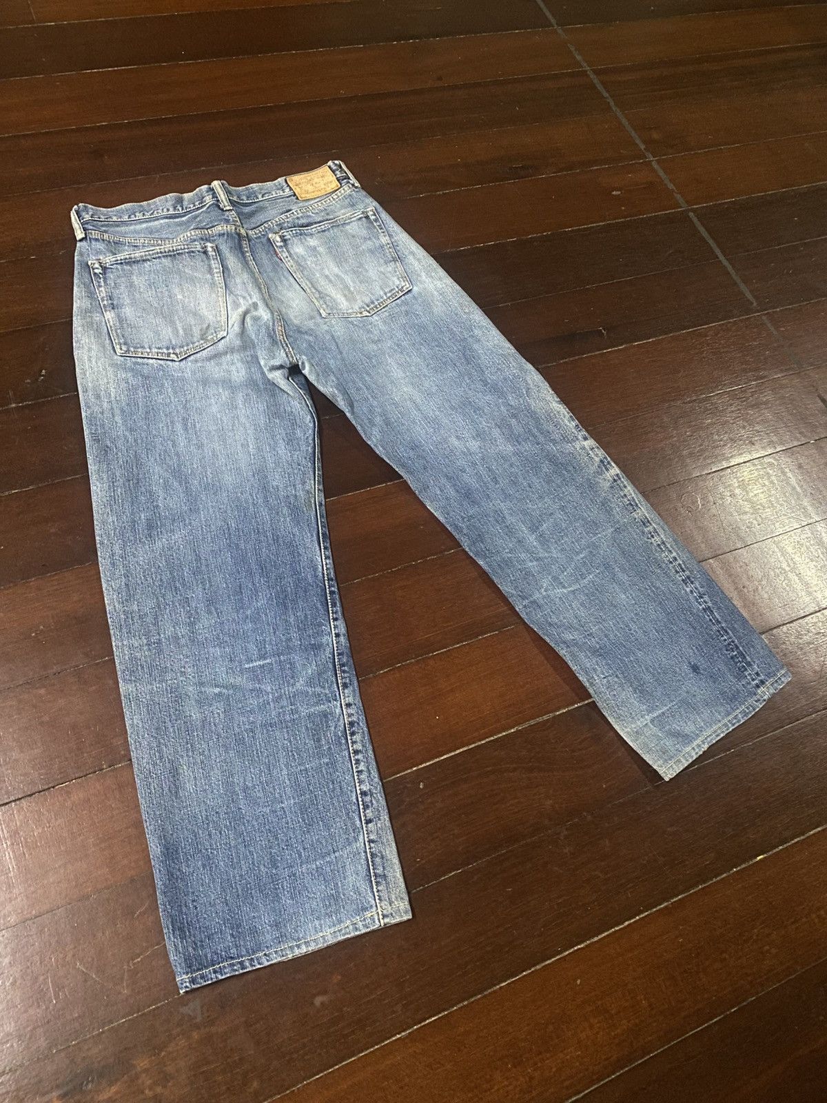 Warehouse Vintage PHERROWS distressed denim wide leg selvedge Size US 34 / EU 50 - 16 Thumbnail