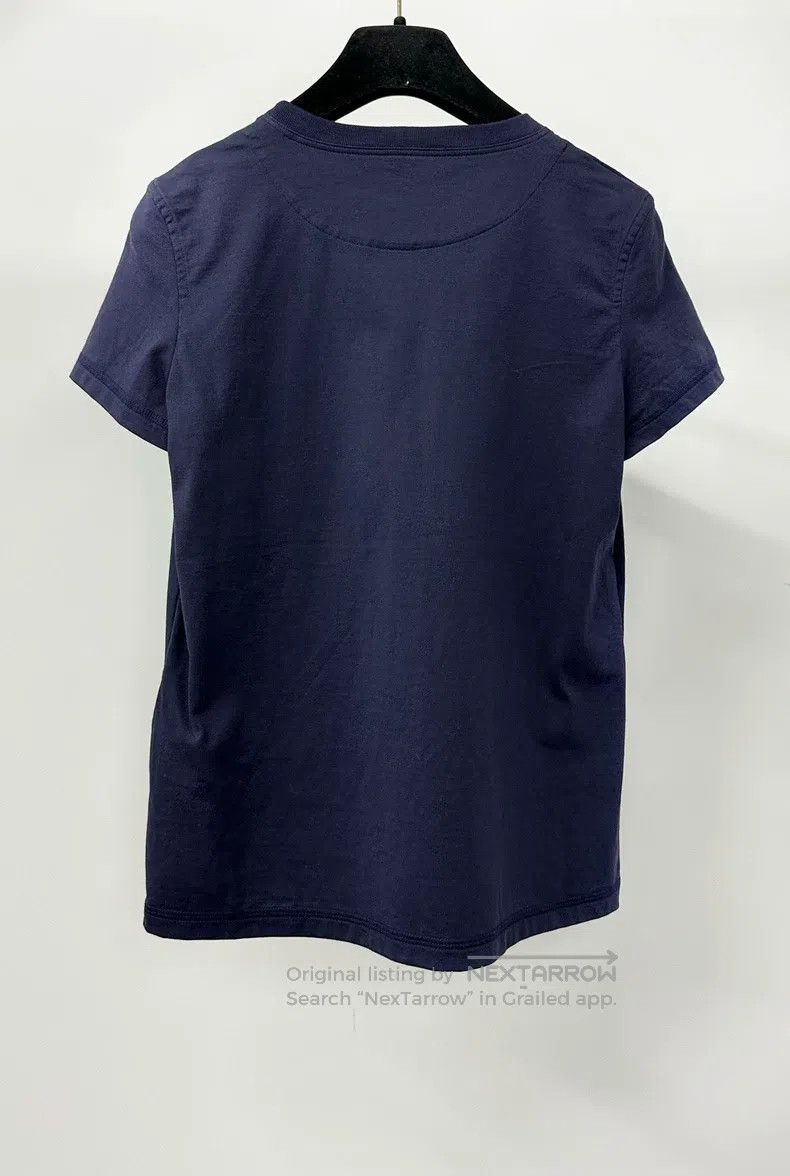Hermes Hermes Navy Blue Pocket Embroidered Short Sleeve T-Shirt T Size XXS / US 00 / IT 34 - 2 Thumbnail