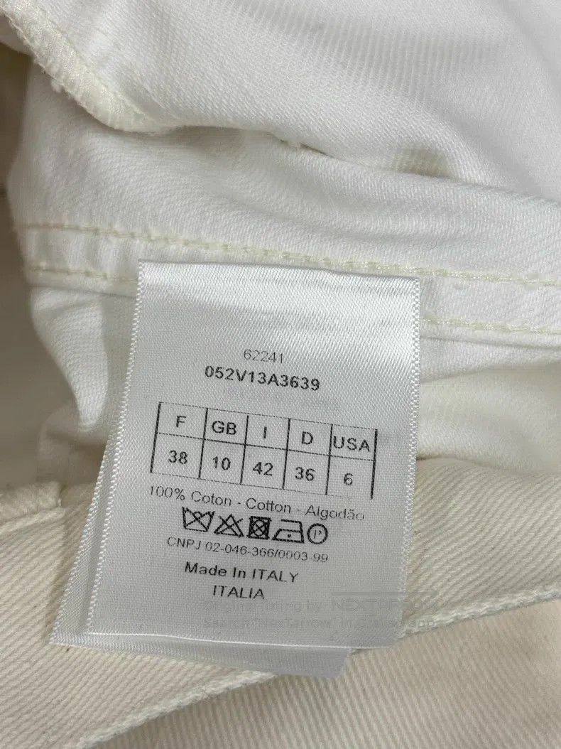 Dior Dior White and beige bee denim jacket Size XS / US 0-2 / IT 36-38 - 5 Thumbnail