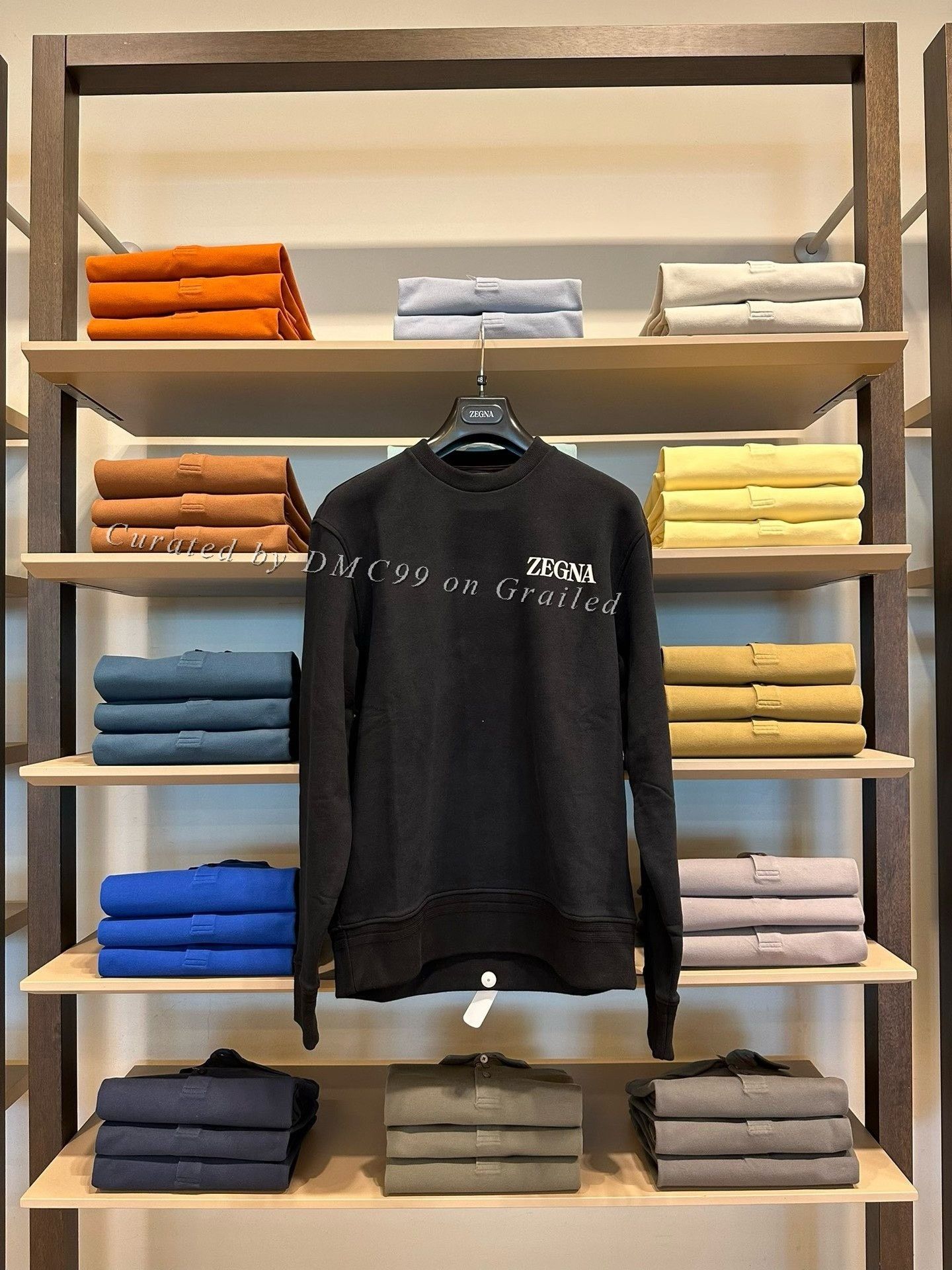 Ermenegildo Zegna Zegna Black Men’s Crewneck Sweatshirt Size US M / EU 48-50 / 2 - 1 Thumbnail