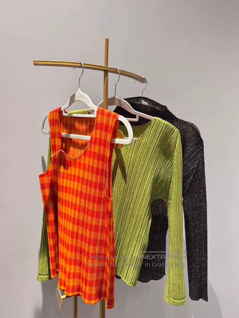 Issey Miyake Issey Miyake Quilted Avocado Green Top Size L / US 10 / IT 46 - 5 Thumbnail