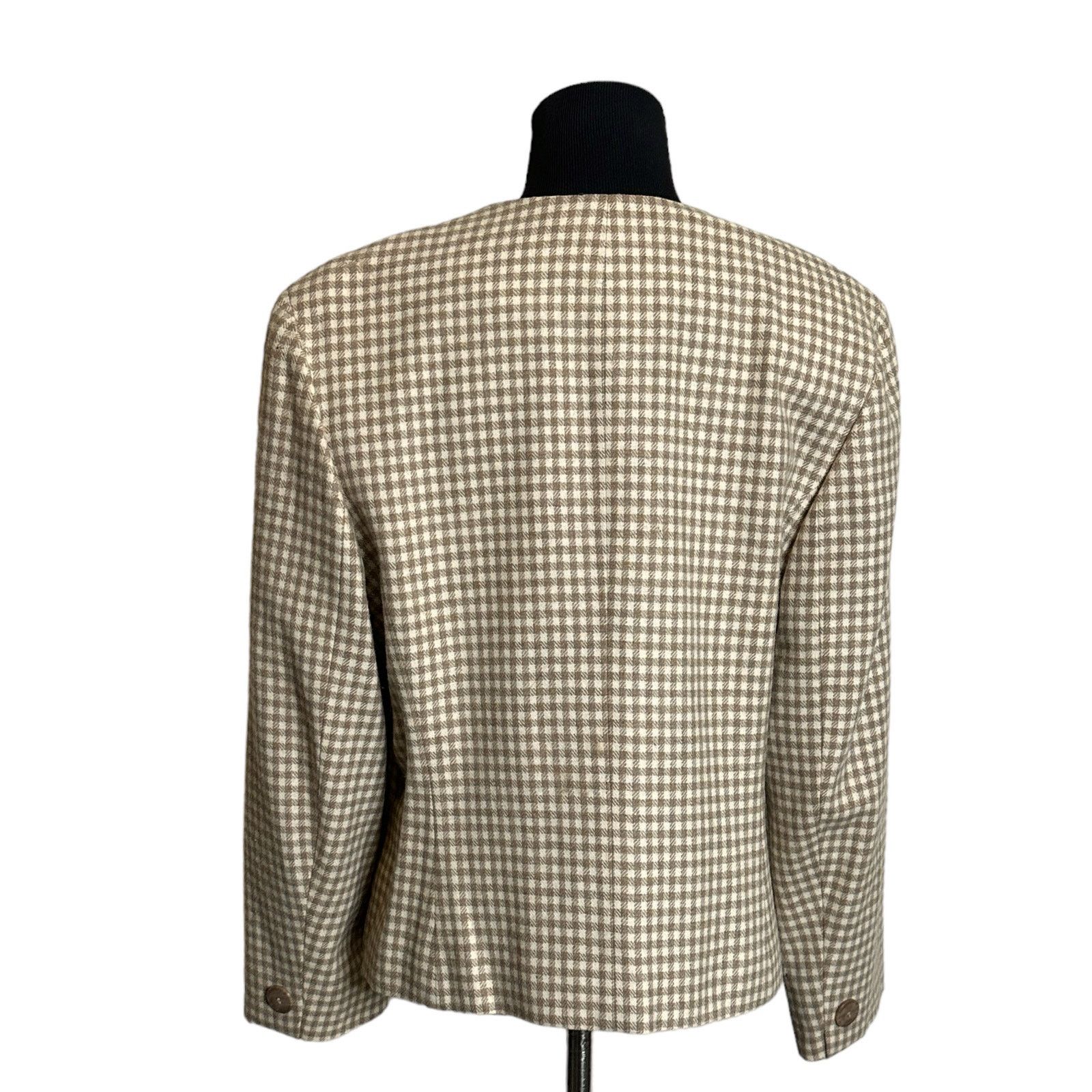 Pendleton Pendleton vintage beige gingham wool button blazer size P14 Size XL / US 12-14 / IT 48-50 - 8 Thumbnail