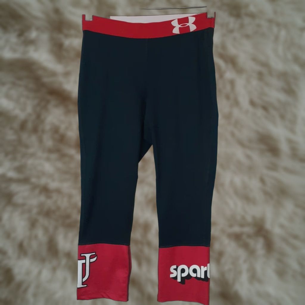 Under Armour Under Armour UT Spartans Compression Pants Crop Heatgear Womens M 26x21 Black Size 32" / US 10 / IT 46 - 1 Thumbnail