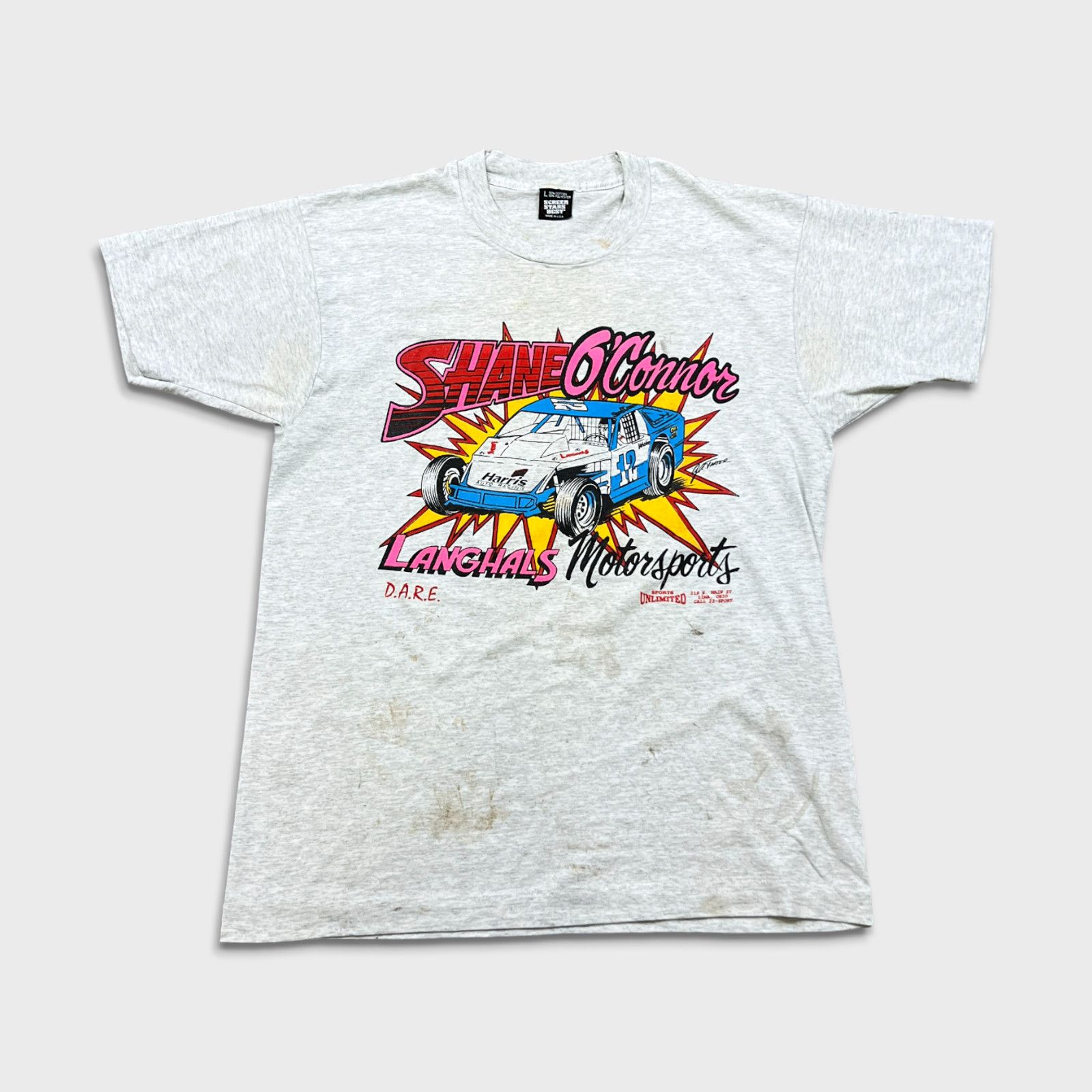 NASCAR × Vintage Vintage 90s Shane O'Conner NASCAR Large Retro USA Racing Tee Size US L / EU 52-54 / 3 - 1 Thumbnail