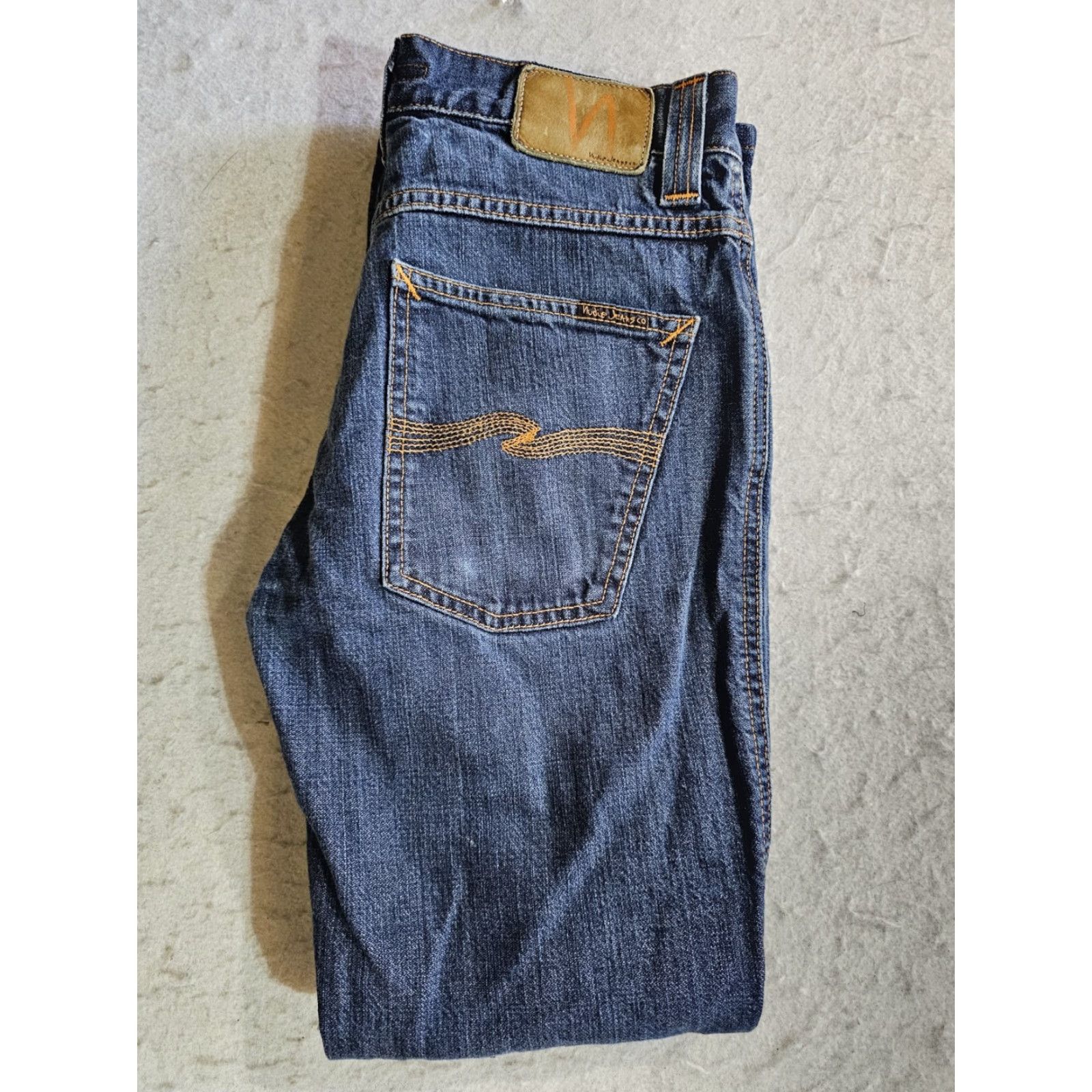 Nudie Jeans Nudie Jeans Slim Jim Straight Jeans Men 34x32 Slimming Raw Denim Blue 90s Mens Size US 32 / EU 48 - 2 Thumbnail