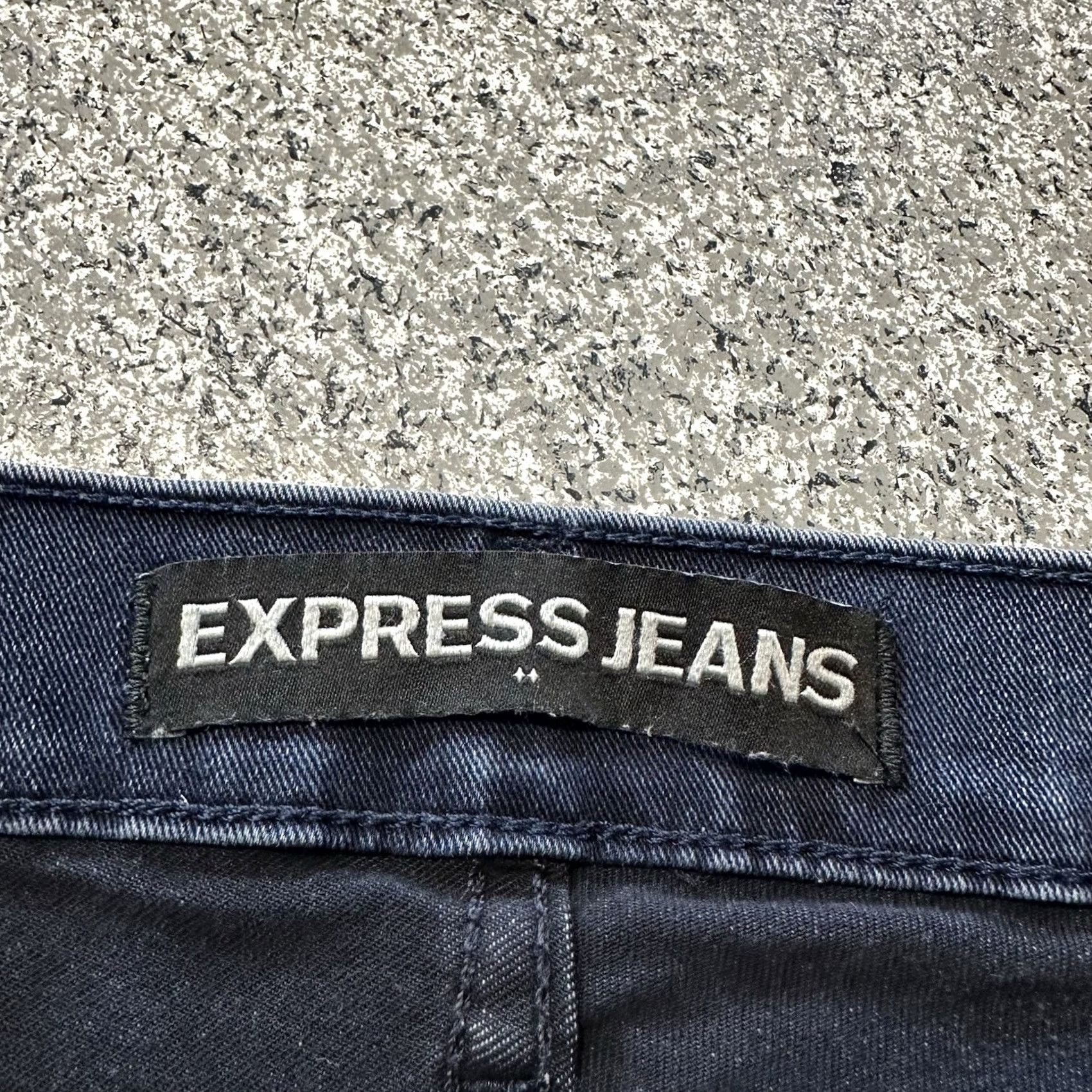 Express Express Womens Jeans 8 Mid Rise Denim Jeggings Stretch Pockets Blue 29x30 Size 29" - 4 Thumbnail