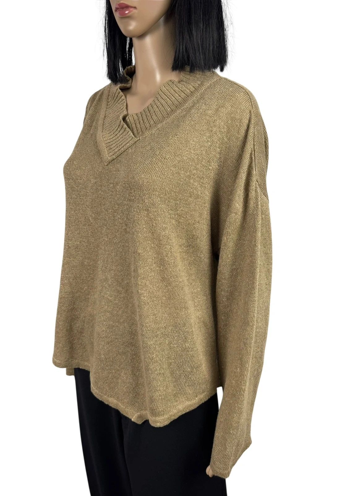 Ivan Grundahl Ivan Grundahl Linen Knit V-Neck Jumper size L Size L / US 10 / IT 46 - 5 Thumbnail