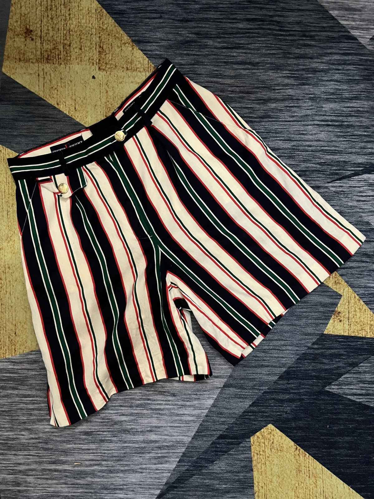 Escada Sport 1990s Bold vertical striped loose relaxed fits #H3 Size US 42 / EU 58 - 3 Thumbnail
