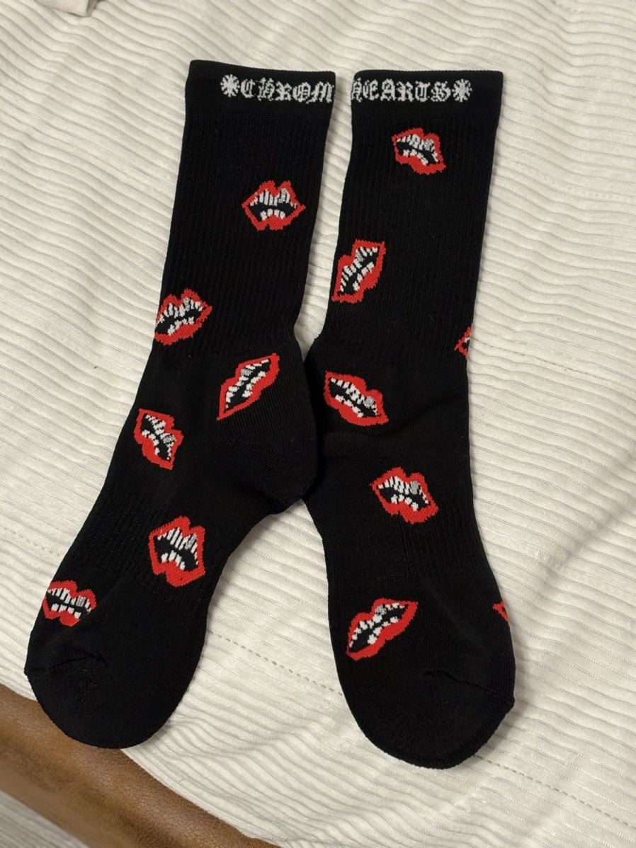 Chrome hearts black chomper socks