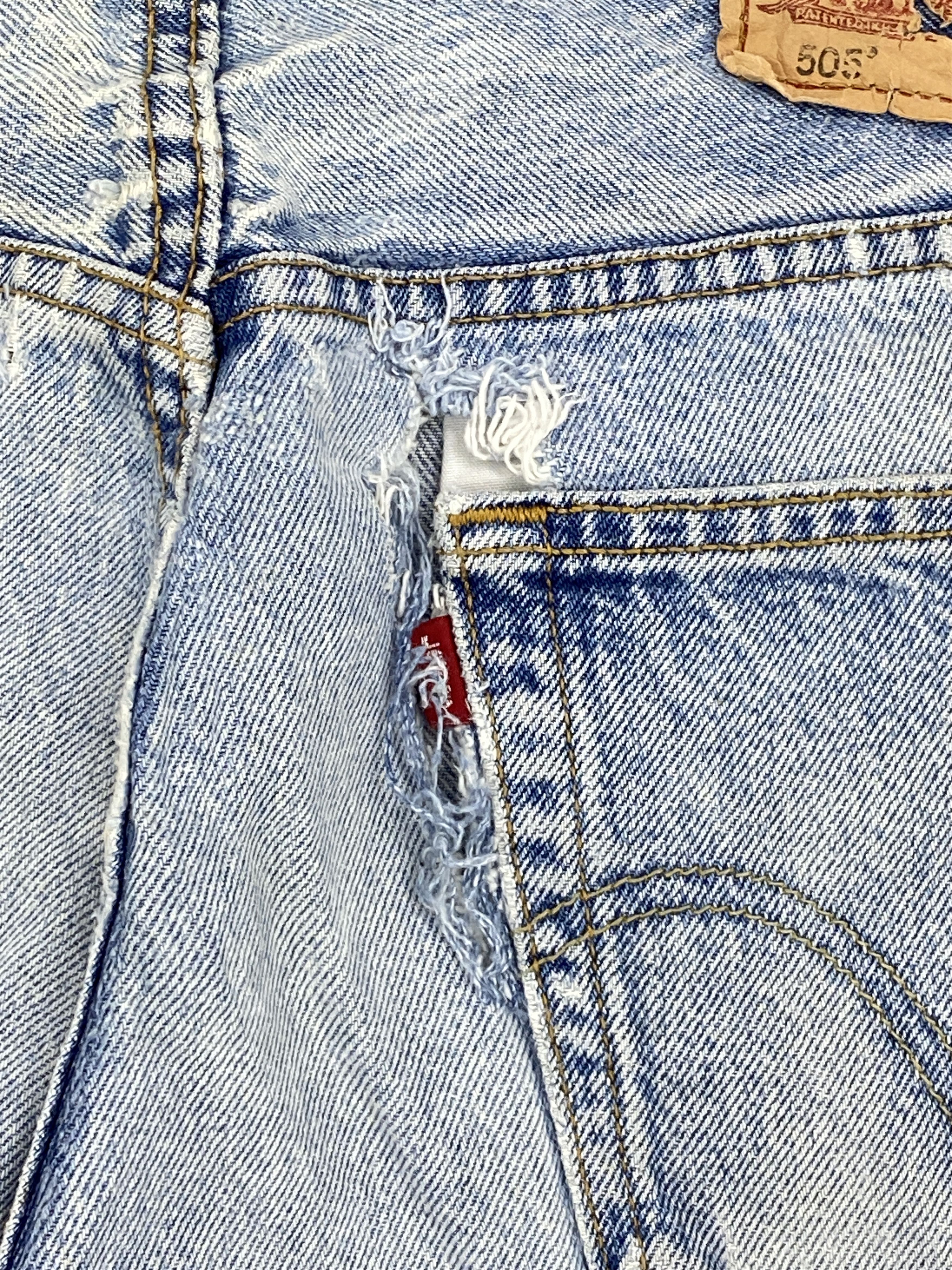 Levi's Distressed Faded Blue Vintage Levi's 505 Jeans DP2688 Size US 30 / EU 46 - 17 Thumbnail