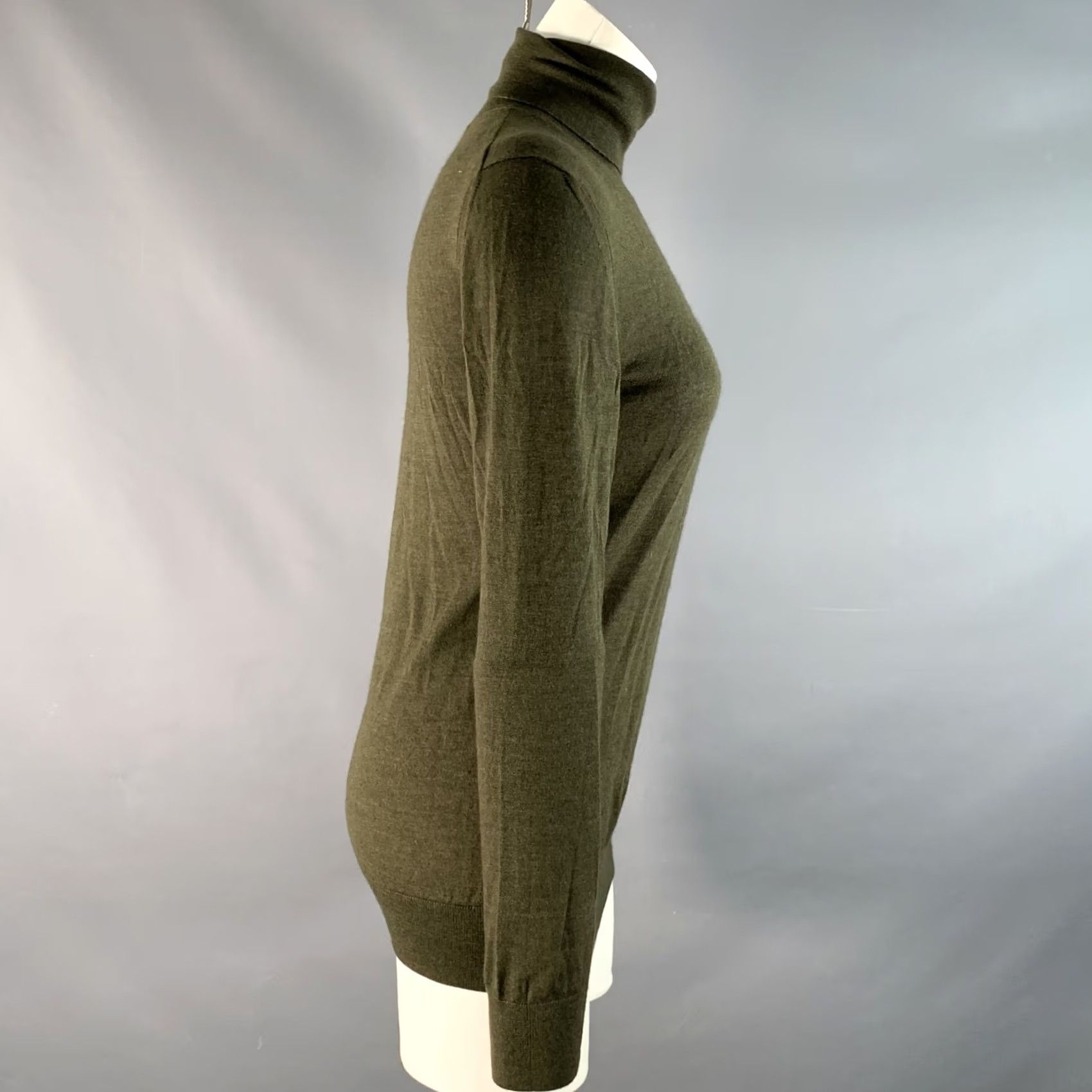 The Row THE ROW Olive Cashmere / Silk Knitted Turtleneck Sweater S Women Size S / US 4 / IT 40 - 2 Thumbnail