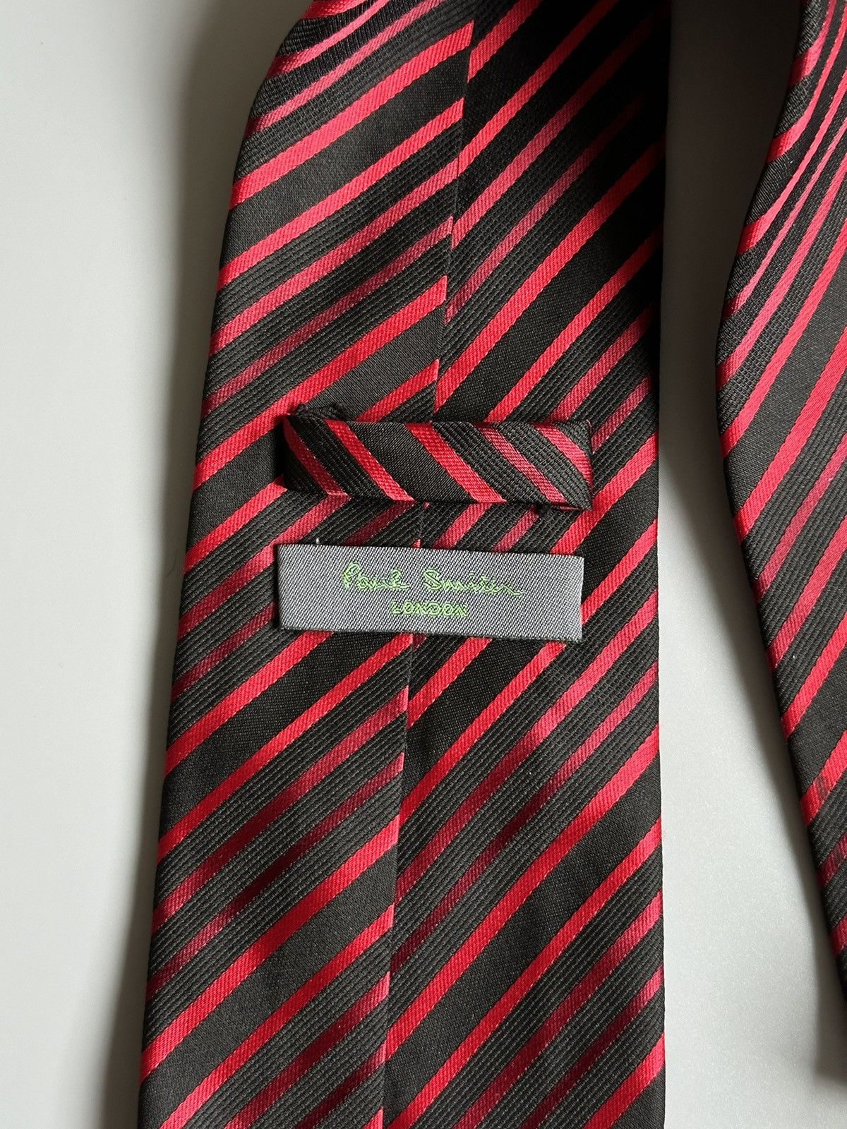 Paul Smith PAUL SMITH Tie Pure Silk Handmade Abstract Signature Stripe Size ONE SIZE - 3 Thumbnail