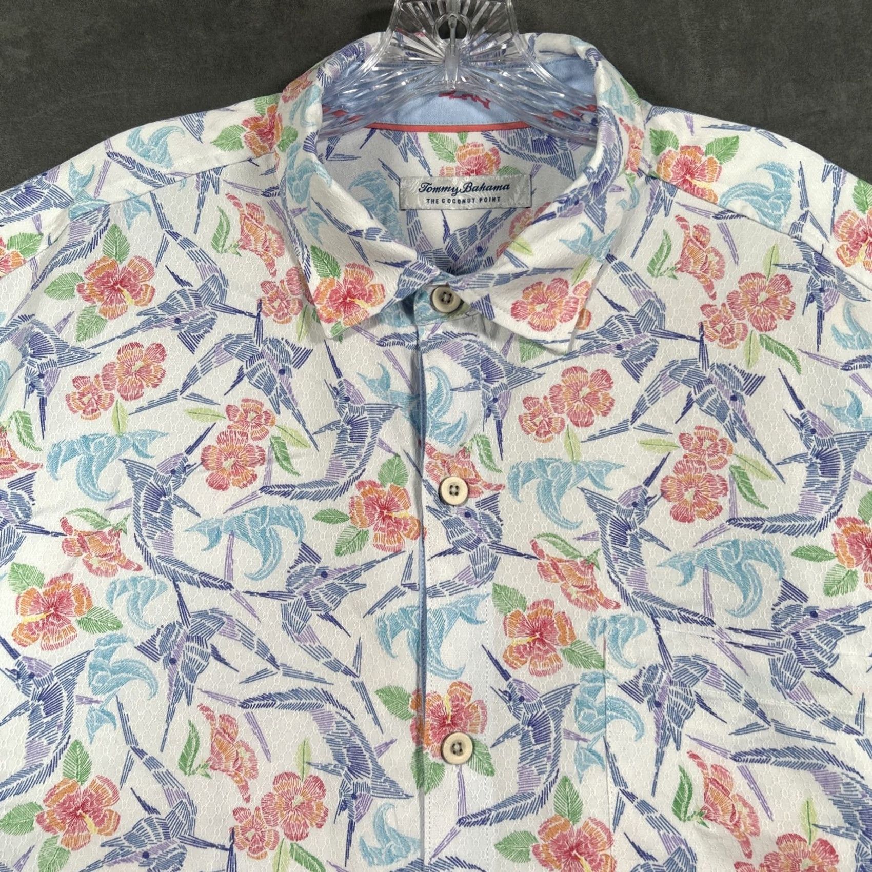 Tommy Bahama Tommy Bahama IslandZone The Coconut Point Tropical Floral Print Shirt XL Tencel Men Size US XL / EU 56 / 4 - 2 Thumbnail
