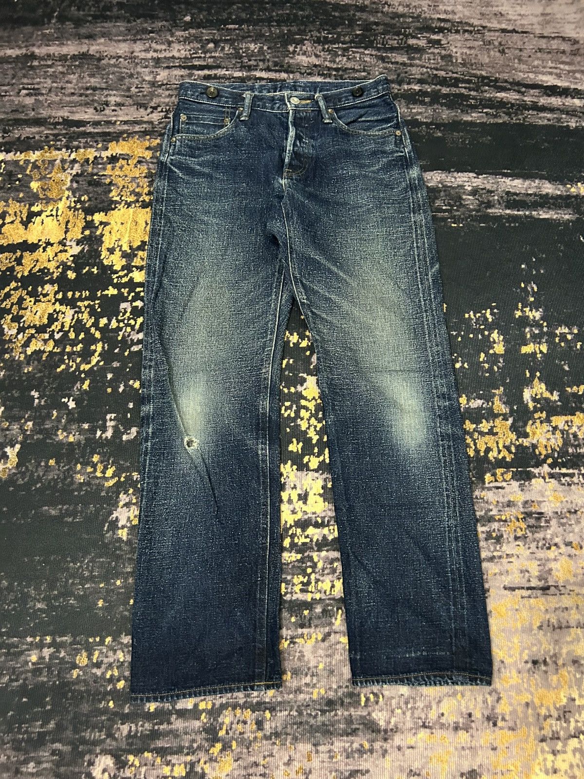 Nigel Cabourn Nigel Carbourn Distressed Selvedge Jeans Size 28" / US 6 / IT 42 - 3 Thumbnail