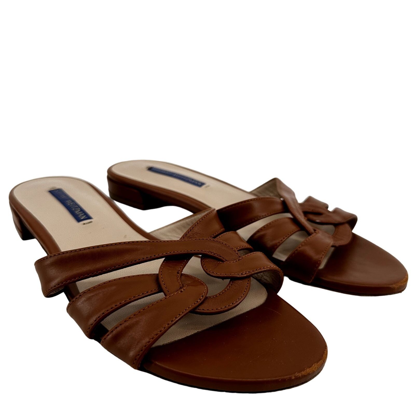Stuart Weitzman Stuart Weitzman Cami Leather Sandals Vamp Straps Brown 7.5 Size US 7.5 / IT 37.5 - 2 Thumbnail