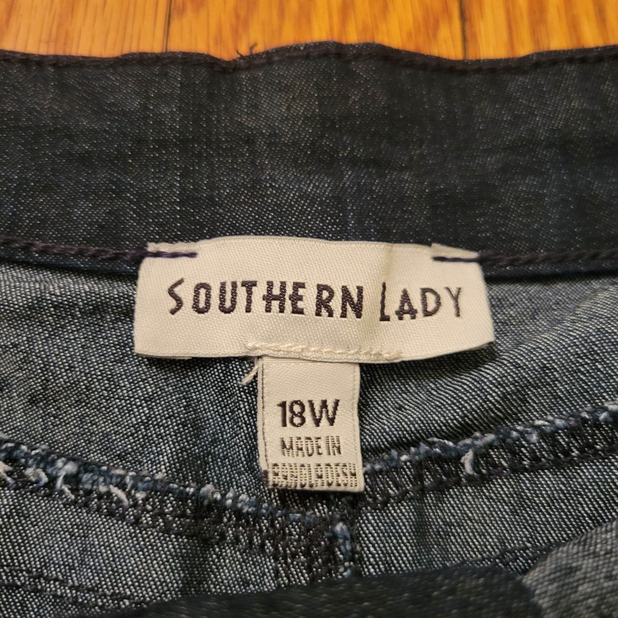 Vintage Southern Lady Denim A Line Skirt 18W Blue Jean Modest Long M Size 40" / US 18 - 3 Thumbnail