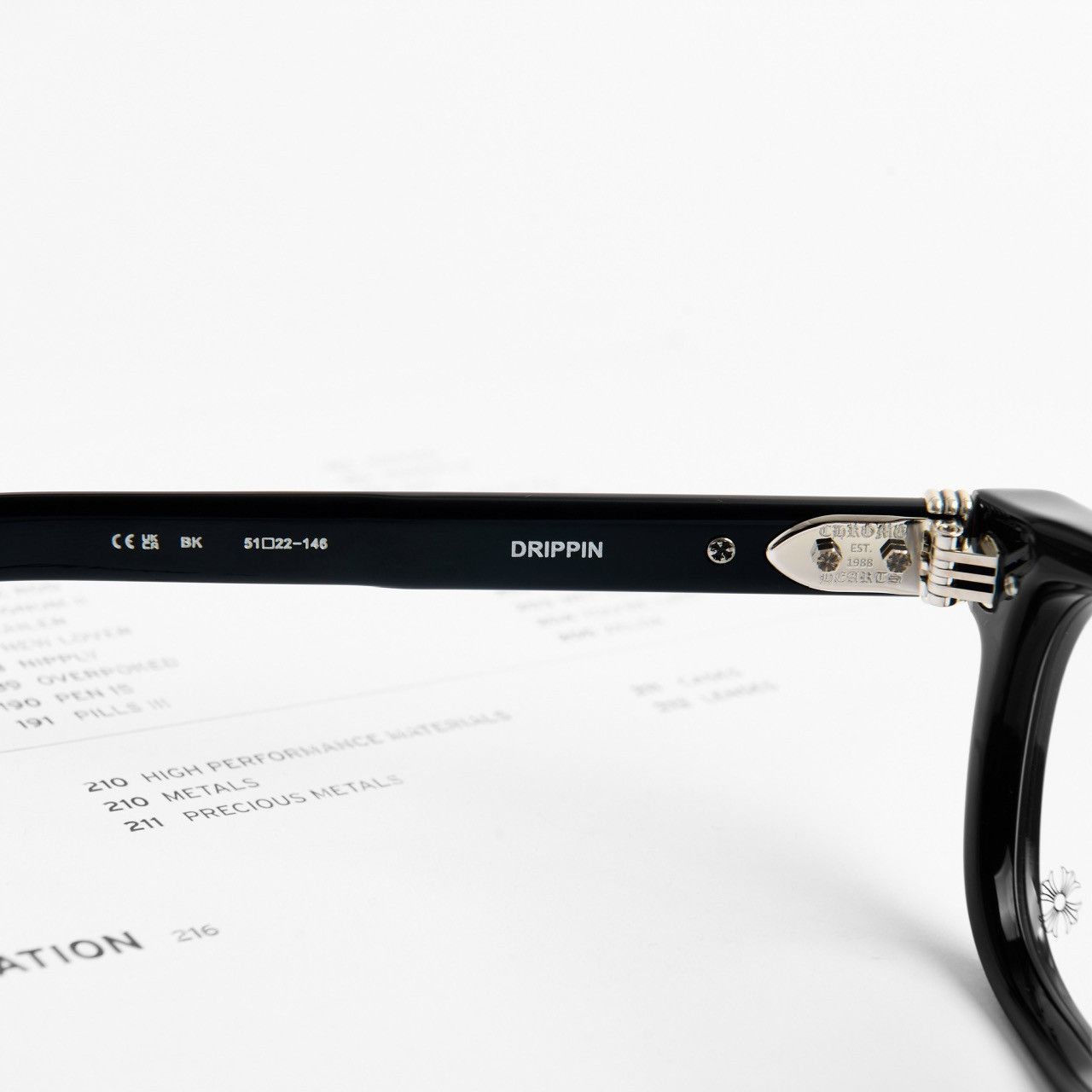 Chrome Hearts CHROME HEARTS DRIPPIN BLACK GLASSES Size ONE SIZE - 5 Thumbnail