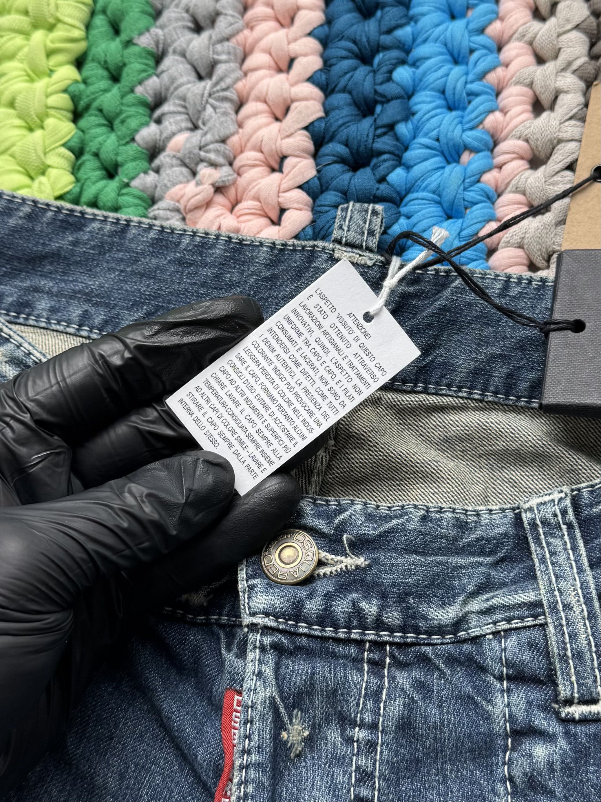Dsquared2 Disquared2 Distressed Jeans Straight Leg Paint Splatter Y2K Size US 34 / EU 50 - 11 Thumbnail