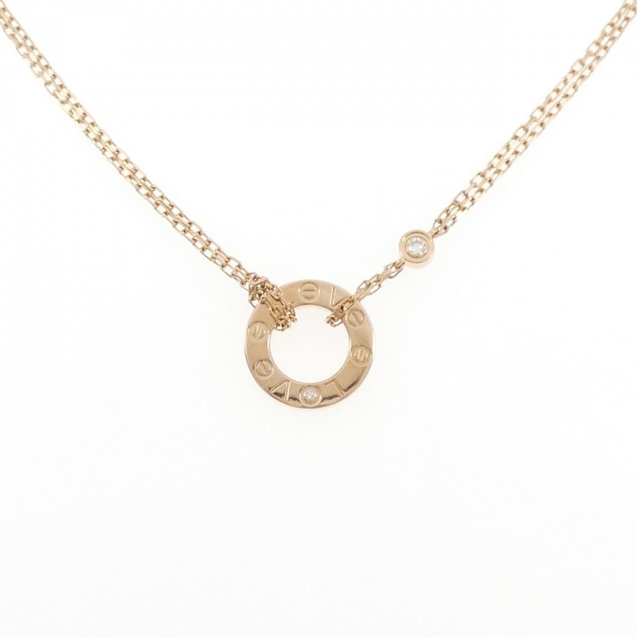 Cartier Cartier Cartier Love 750 Pink Gold Diamond Necklace Precious Metal Necklace DUTY FREE for USA Size ONE SIZE - 1 Thumbnail