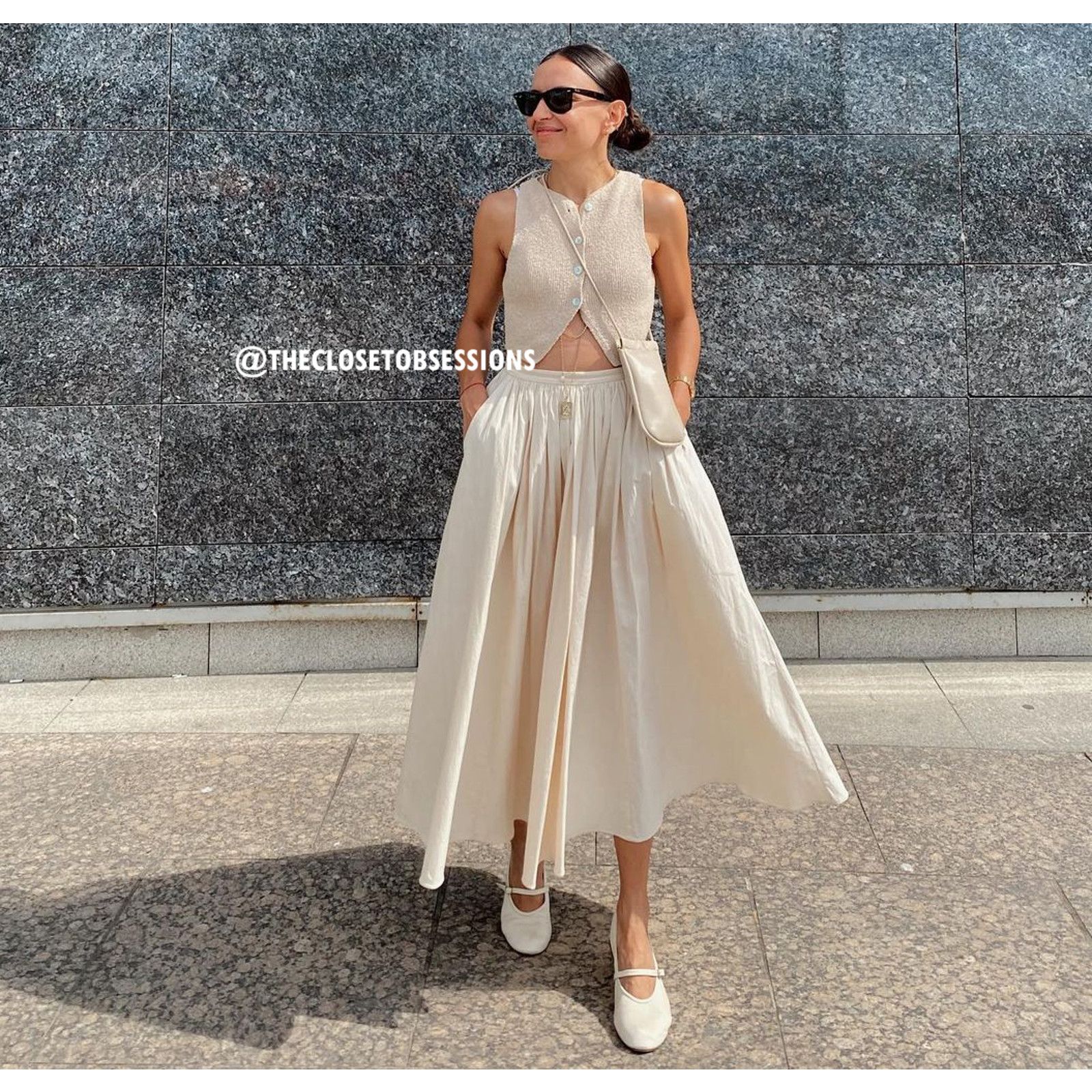 Zara ZARA BLOGGER FAVE!!! women's Ecru Voluminous Skirt NWT Size 30" / US 8 / IT 44 - 11 Thumbnail