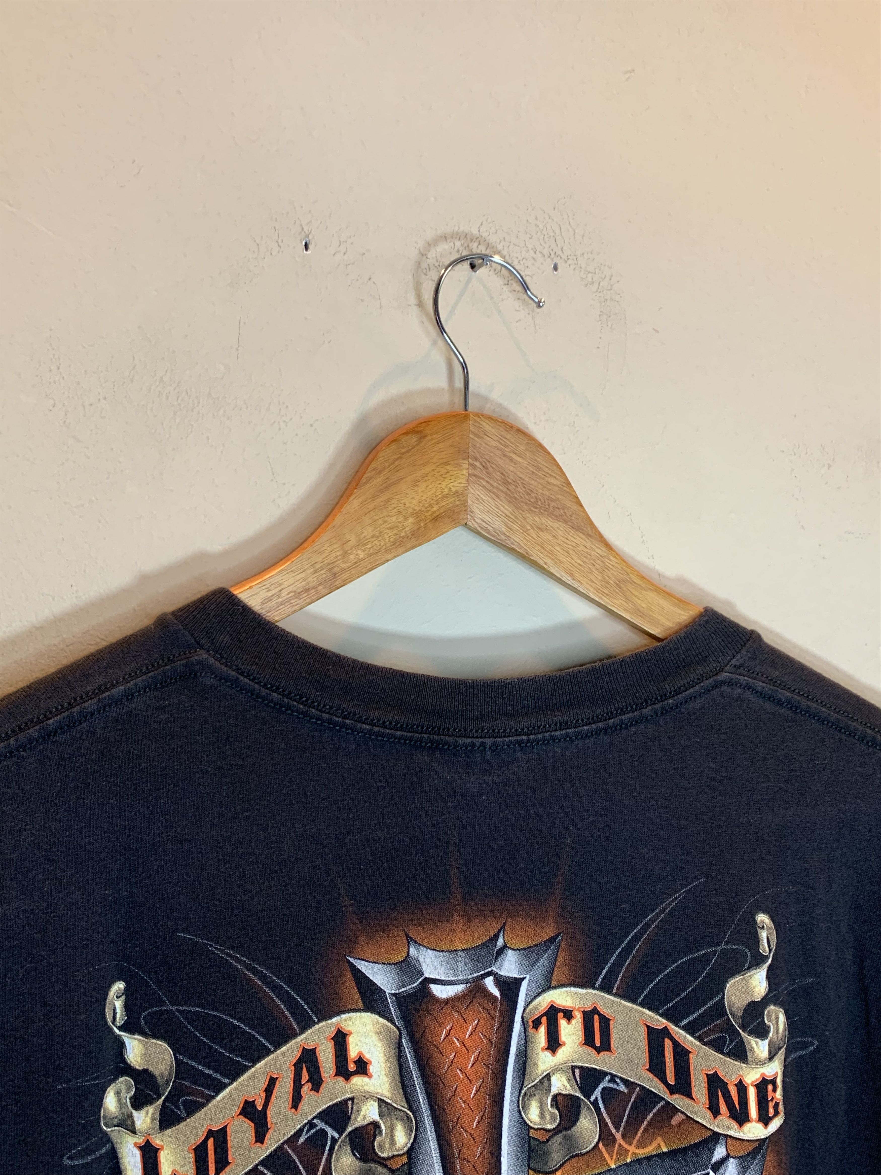 Vintage RARE Vintage Jesus Christ Biker Loyal To One Gods Son Shirt Size US XXL / EU 58 / 5 - 5 Thumbnail